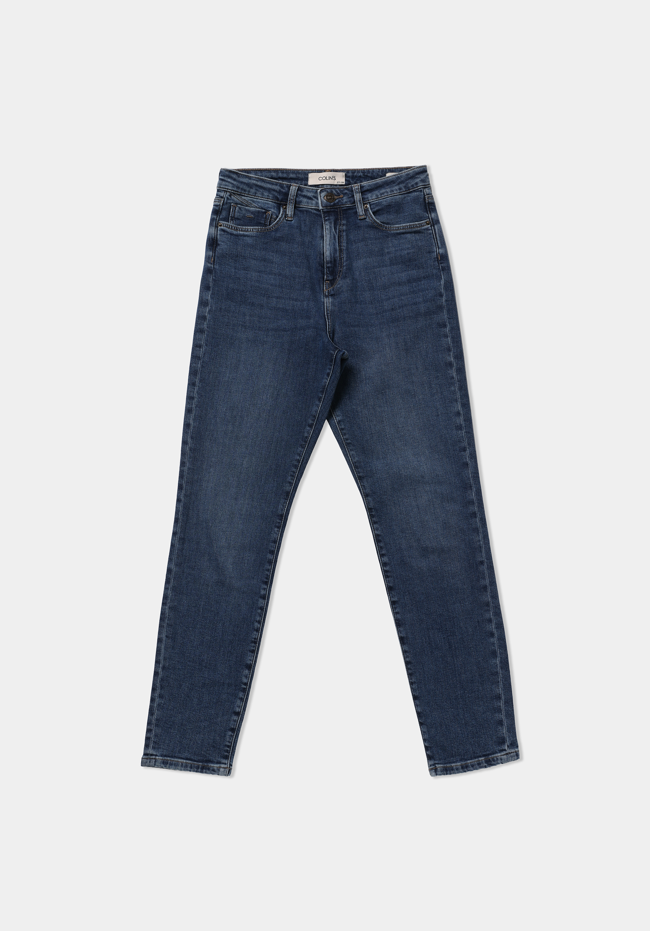 Skinny Fit   Kadın Dark İndigo Denim Jean Pantolon