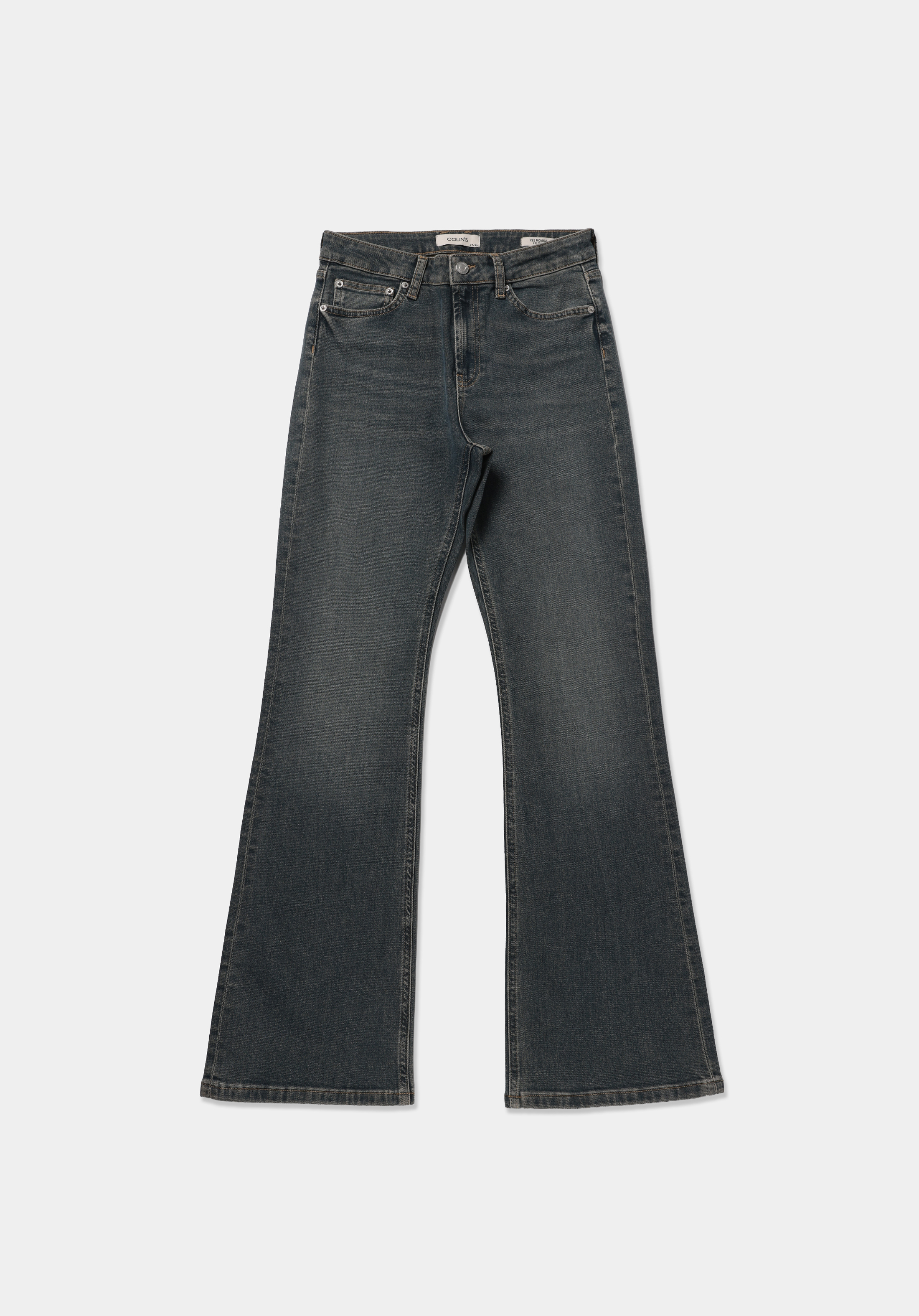 Regular Fit Orta Bel Bootcut Kadın Over Dyed Denim Jean Pantolon