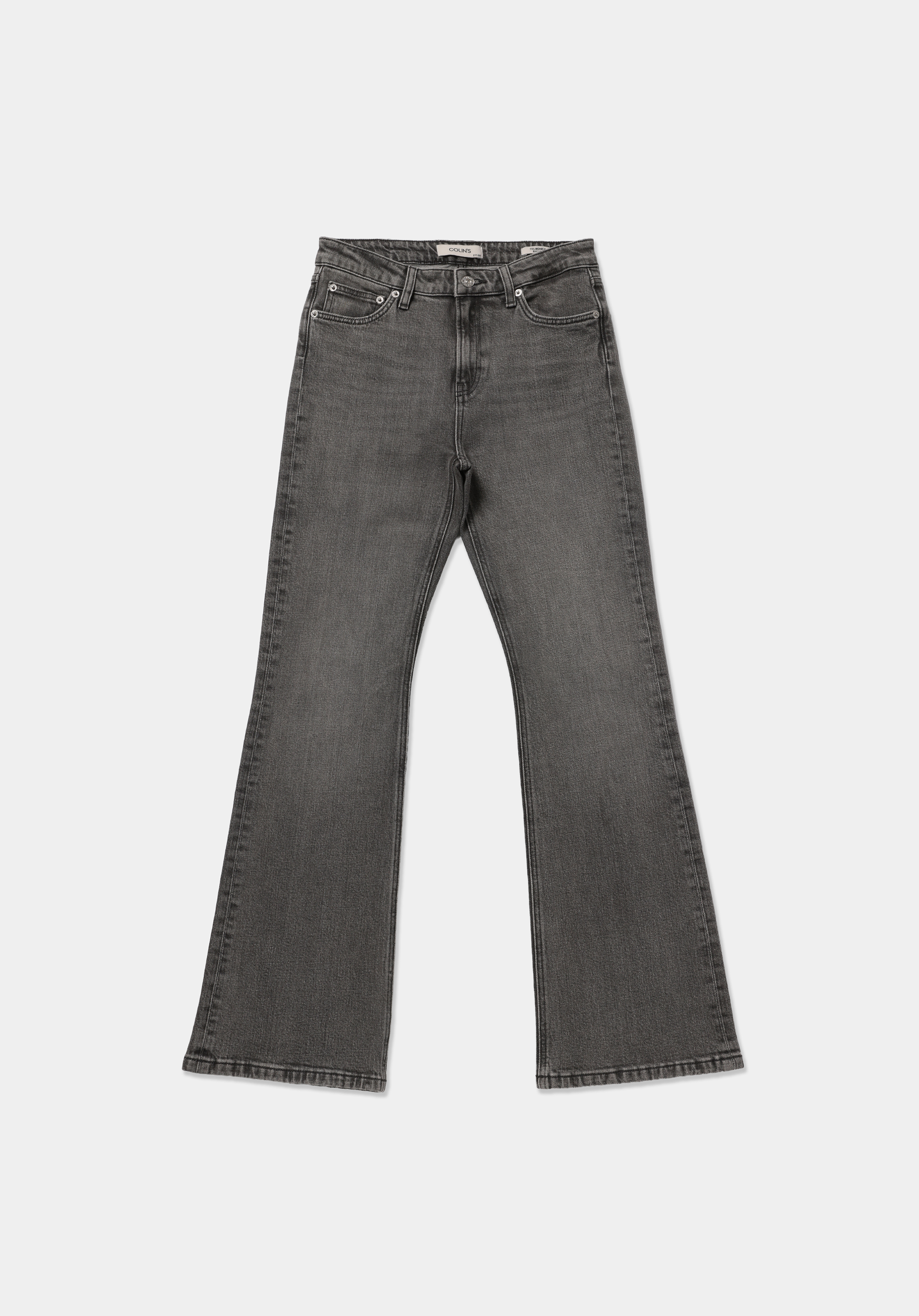 Regular Fit Orta Bel Bootcut Kadın Grey Denim Jean Pantolon