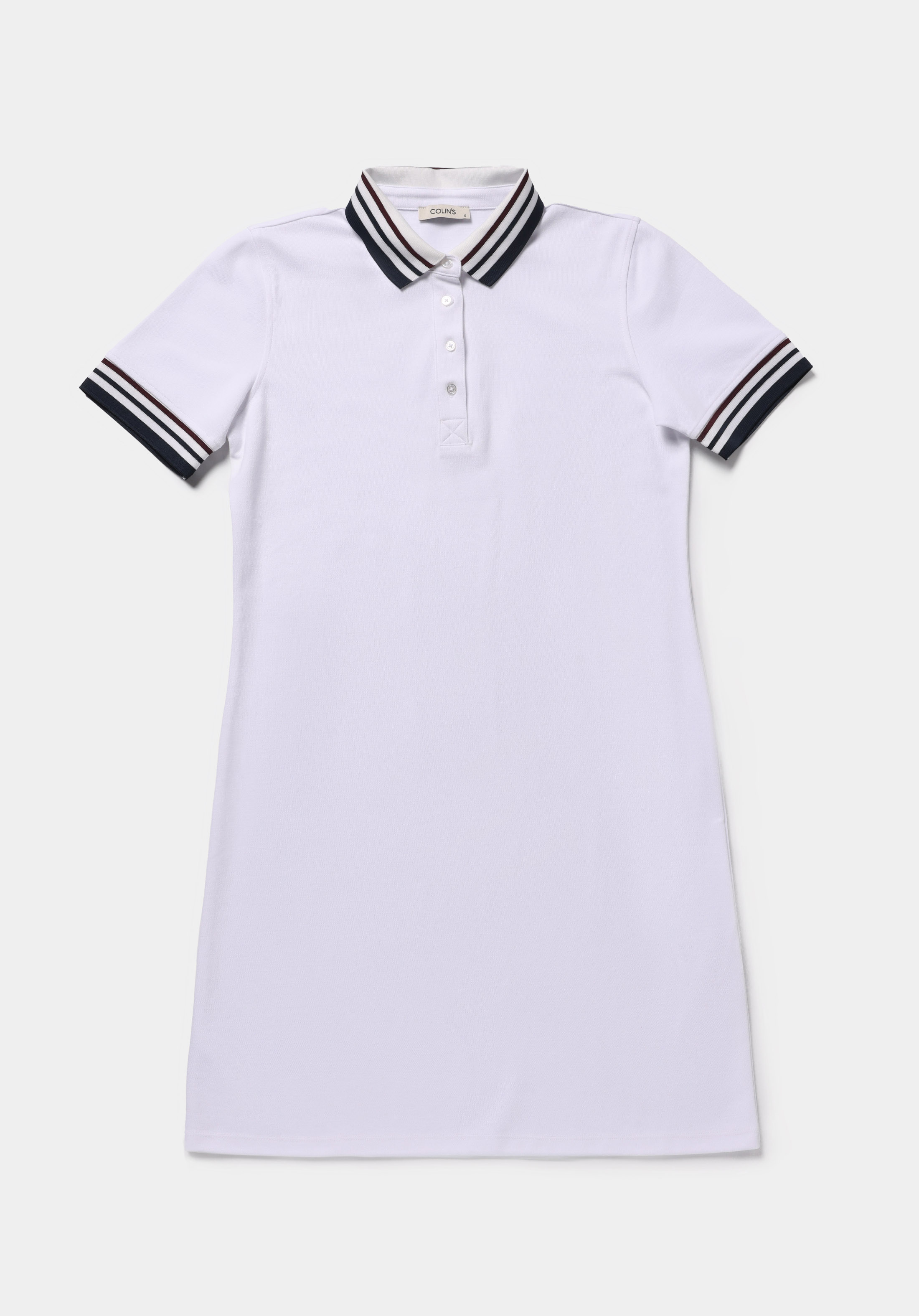 Slim Fit Jakarlı Kadın Beyaz Kısa Kol Elbise