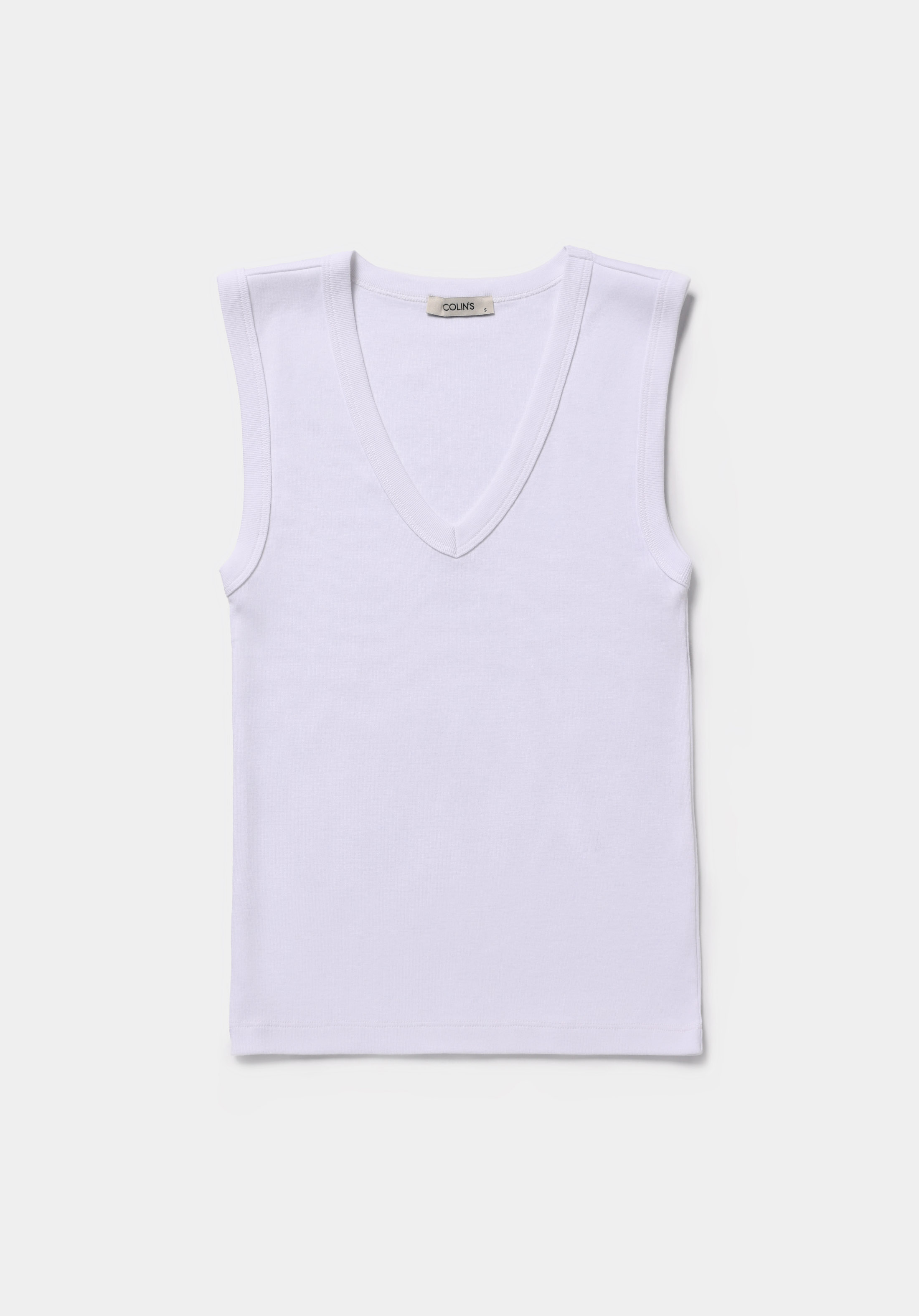 Slim Fit   Kadın Beyaz Atlet