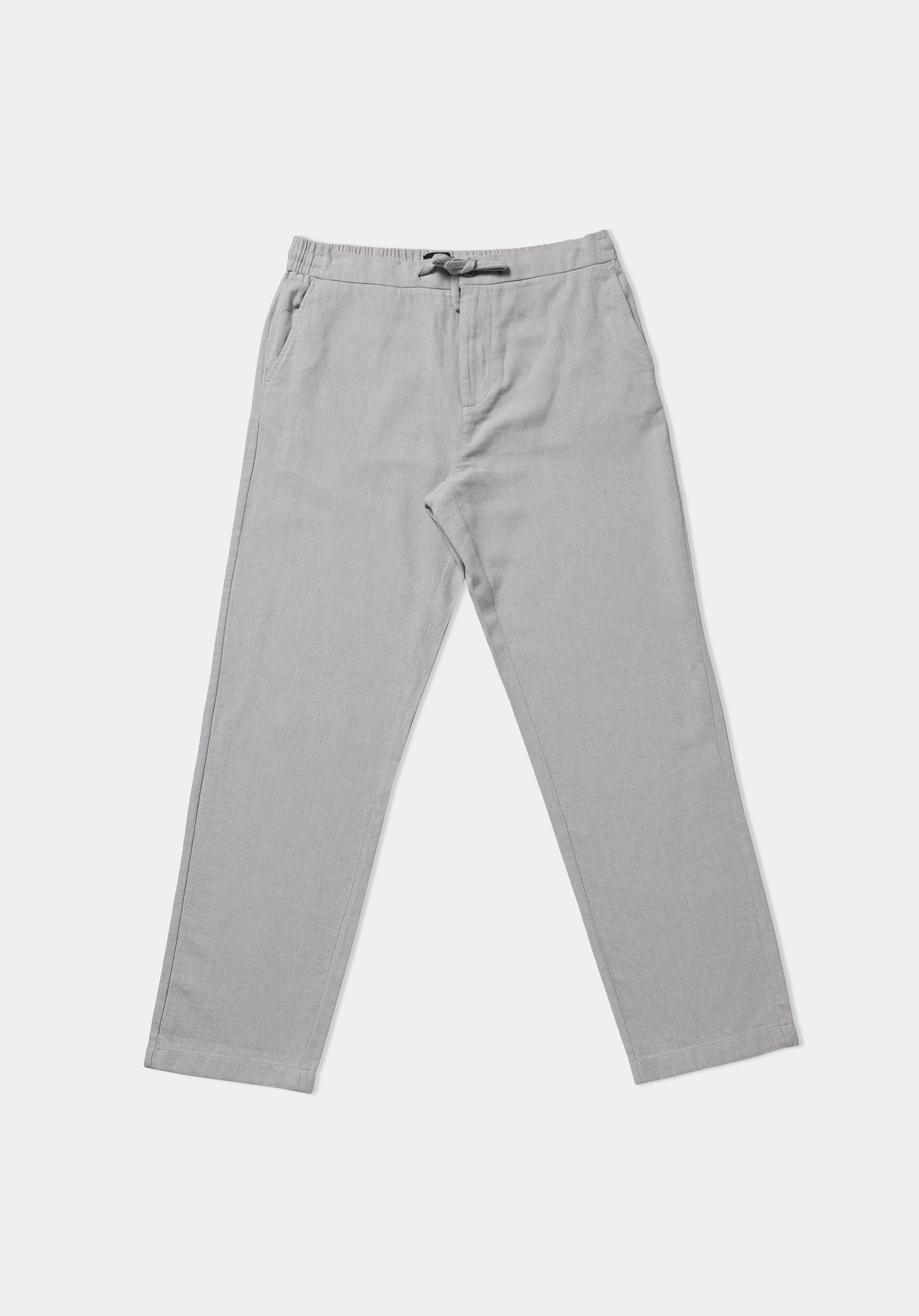 Regular Fit Orta Bel Düz Paça Erkek Gri  Pantolon