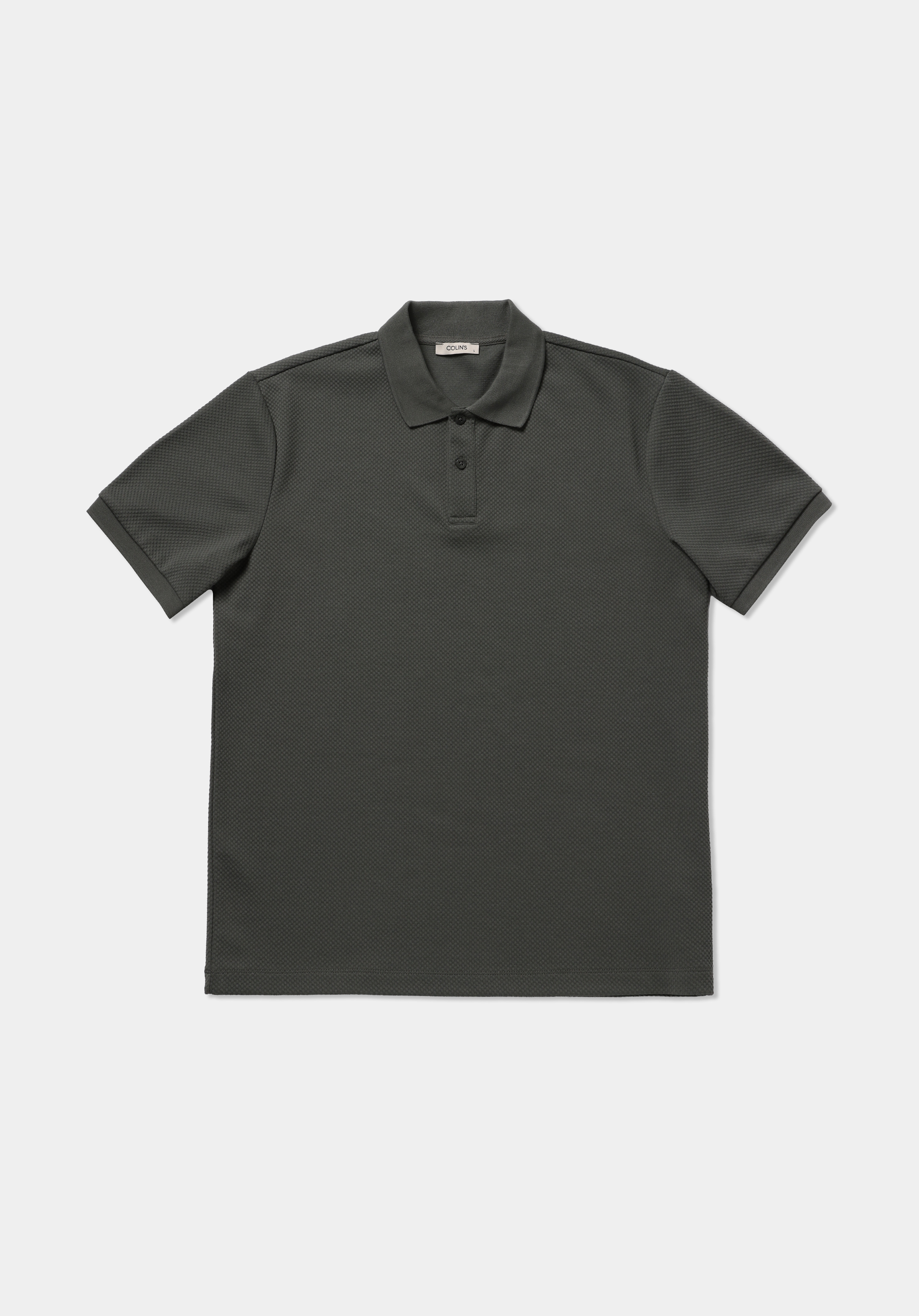 Regular Fit Polo Yaka Düz Erkek Yeşil Kısa Kol Tişört