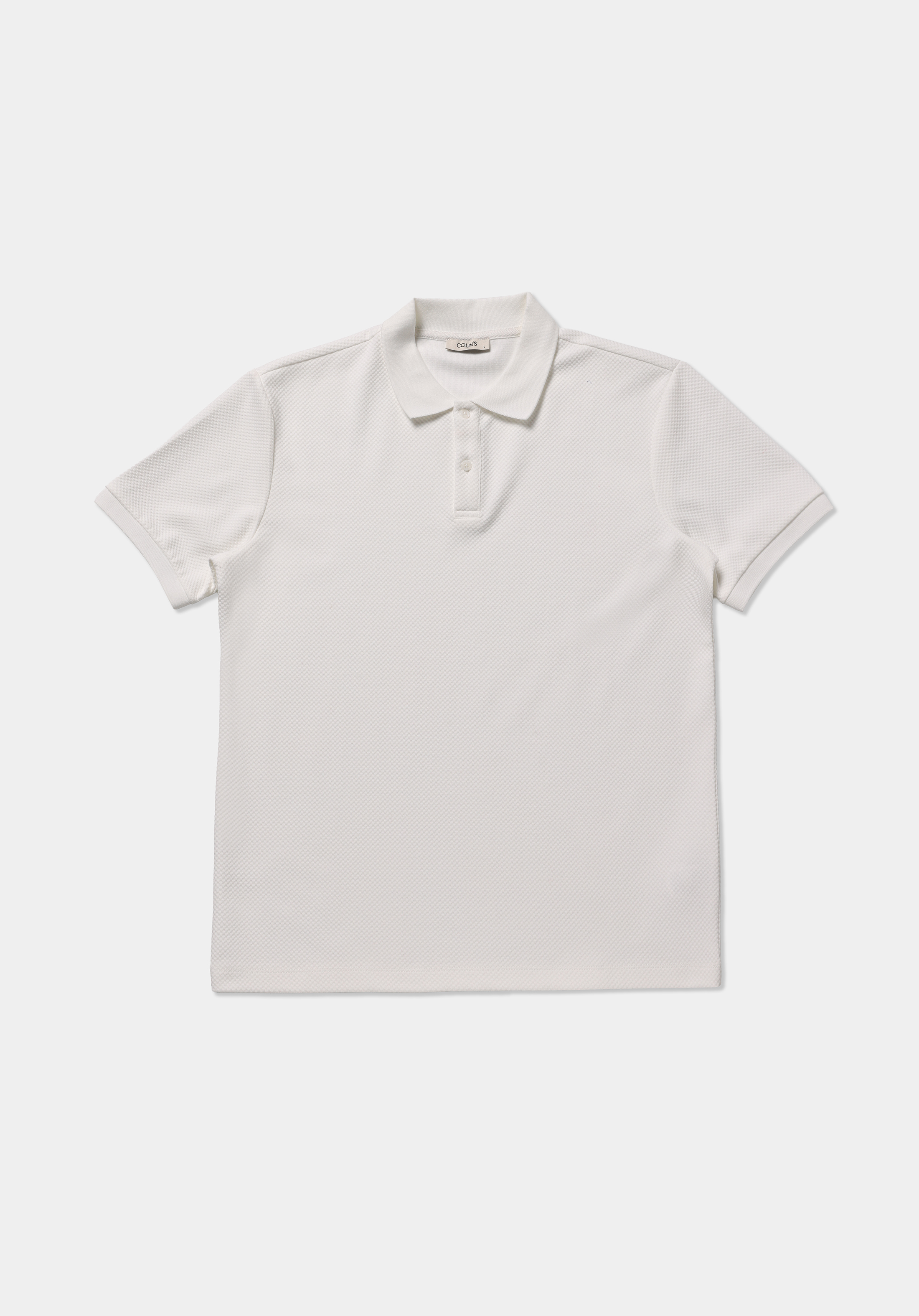 Regular Fit Polo Yaka Düz Erkek Beyaz Kısa Kol Tişört