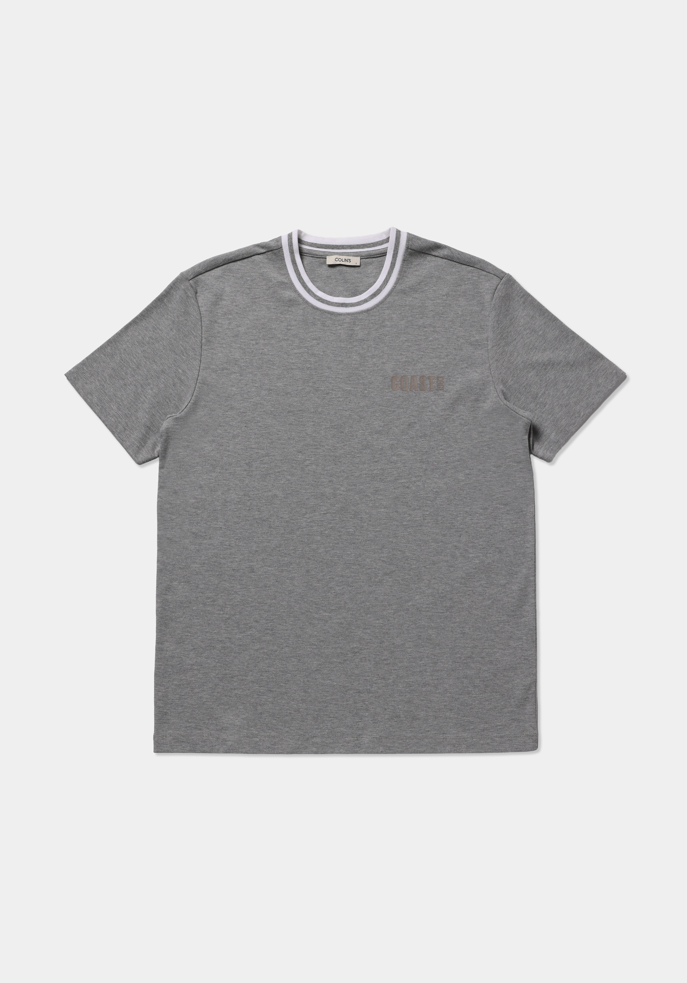 Regular Fit Yuvarlak Yaka Düz Erkek Gri Kısa Kol Tişört