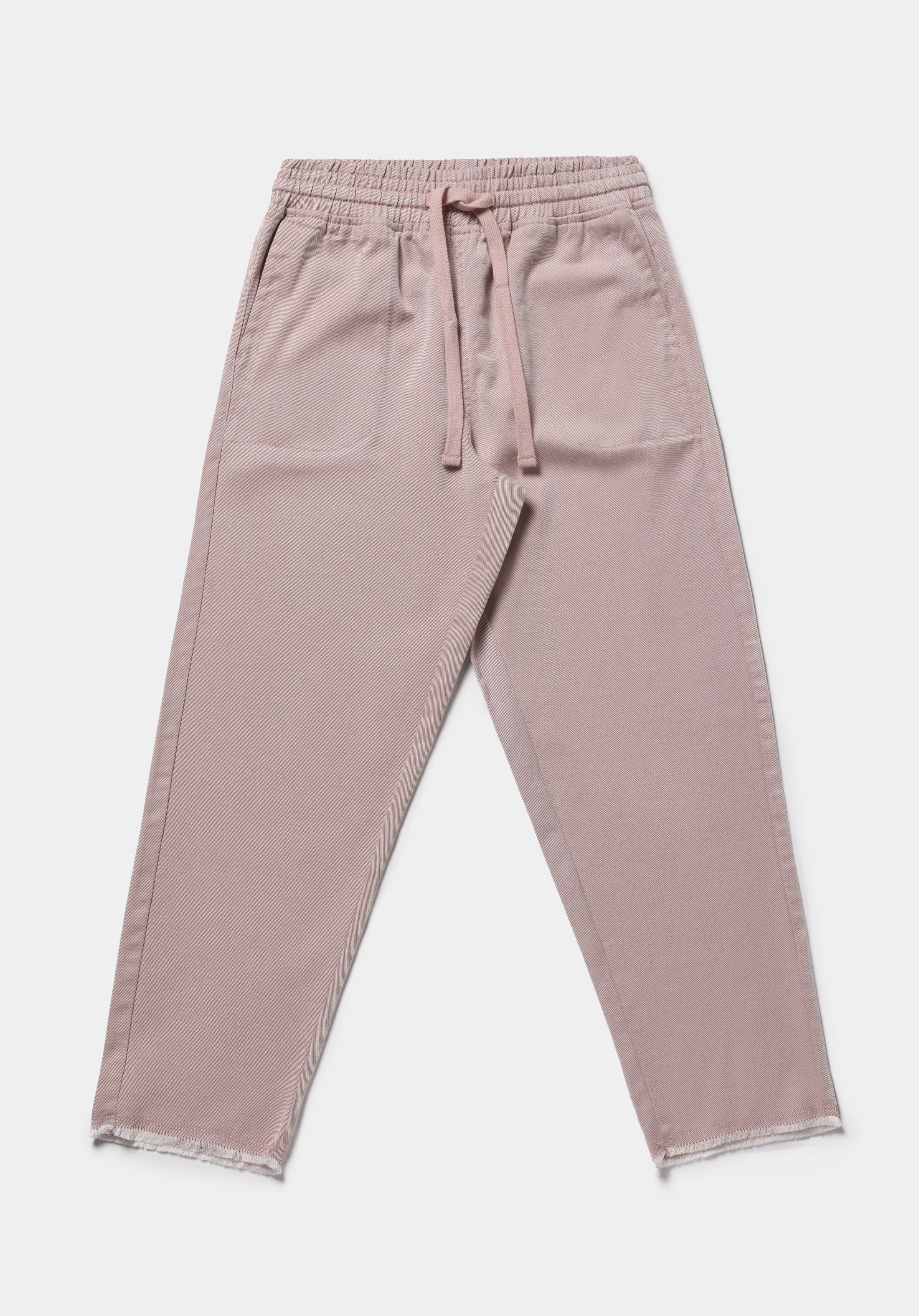 Regular Fit Yüksel Bel Düz Paça Kadın Pembe  Pantolon