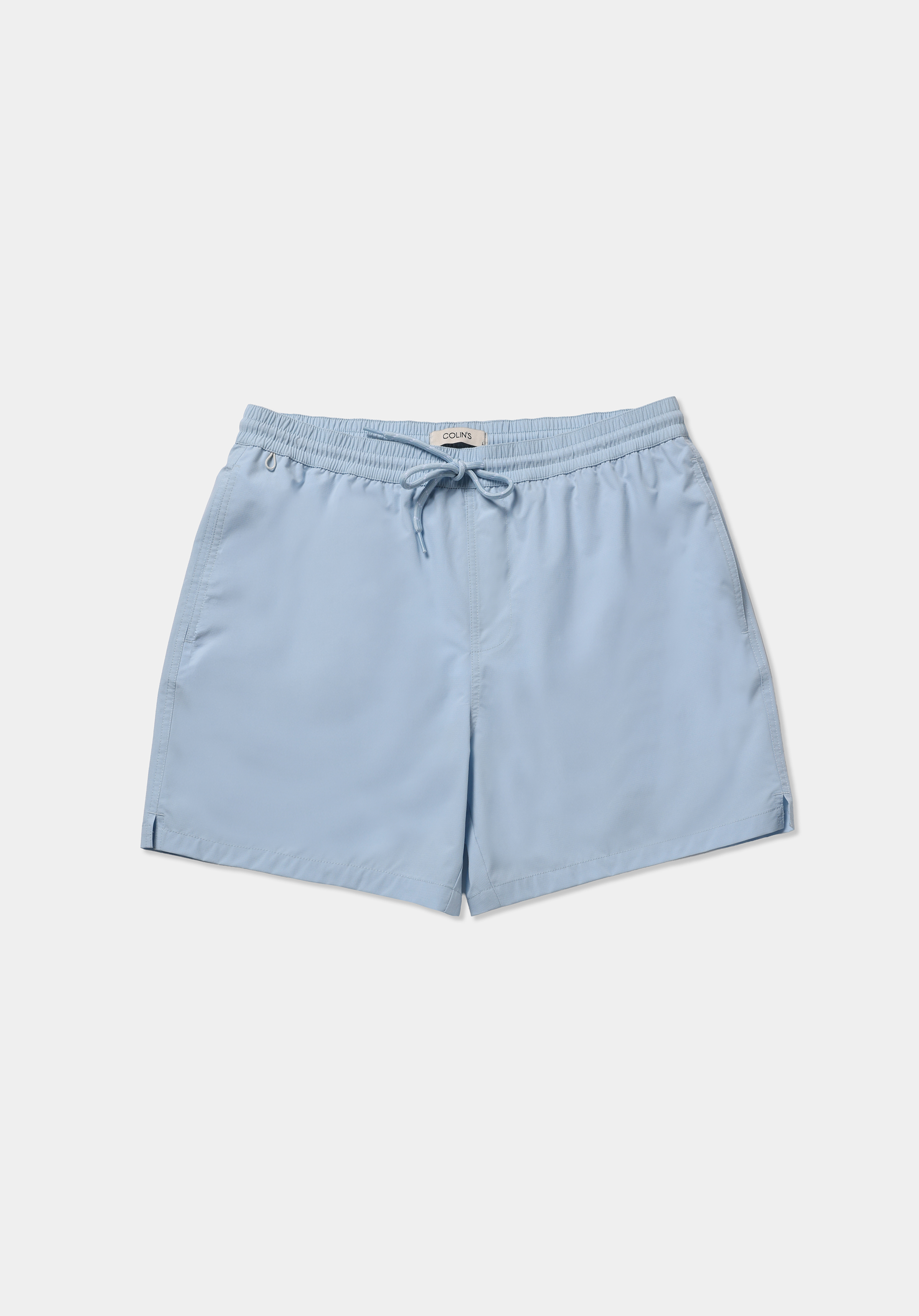 Slim Fit Düz Erkek Mavi Deniz Şortu