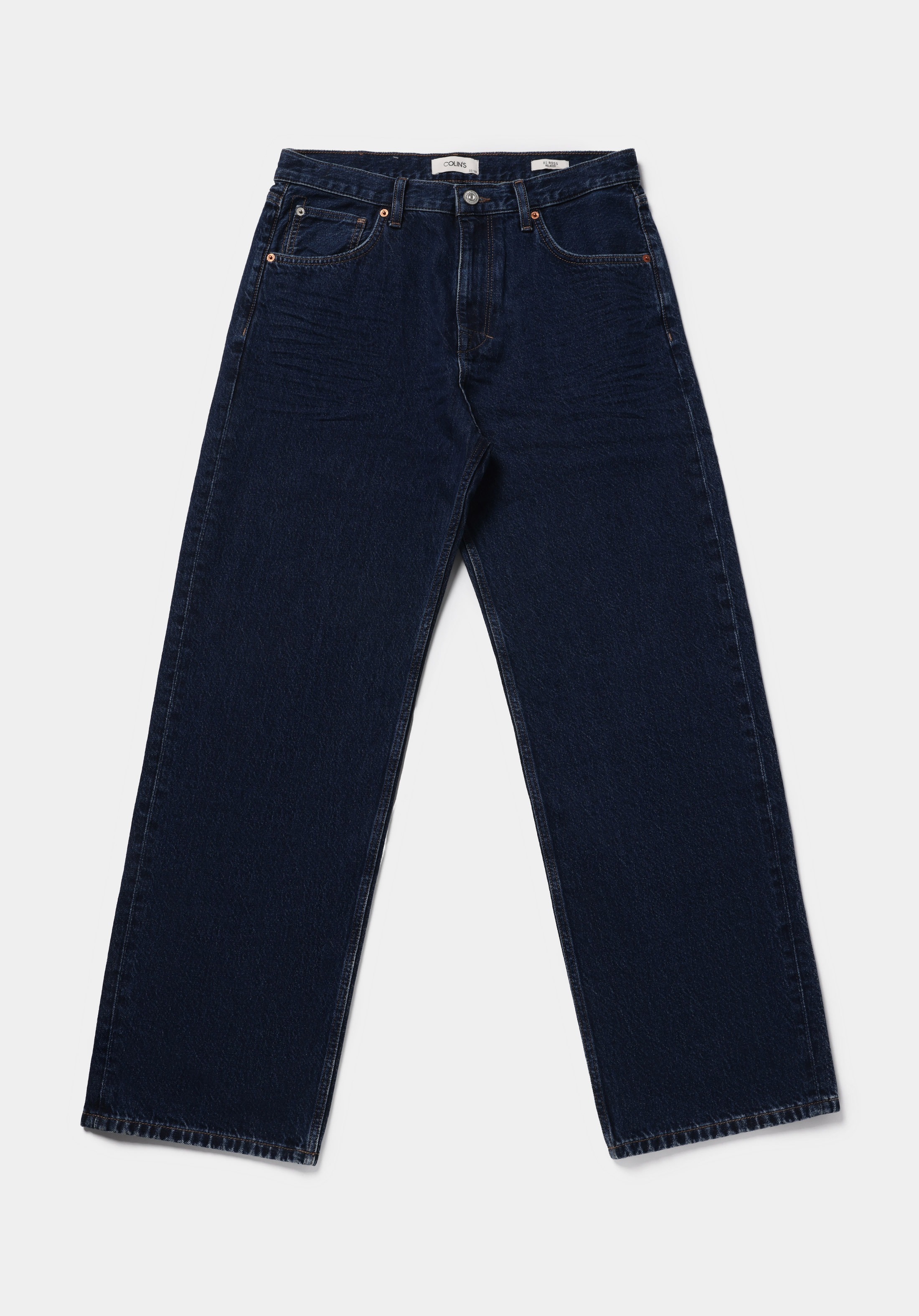 Relaxed Fit   Erkek Dark İndigo Denim Jean Pantolon