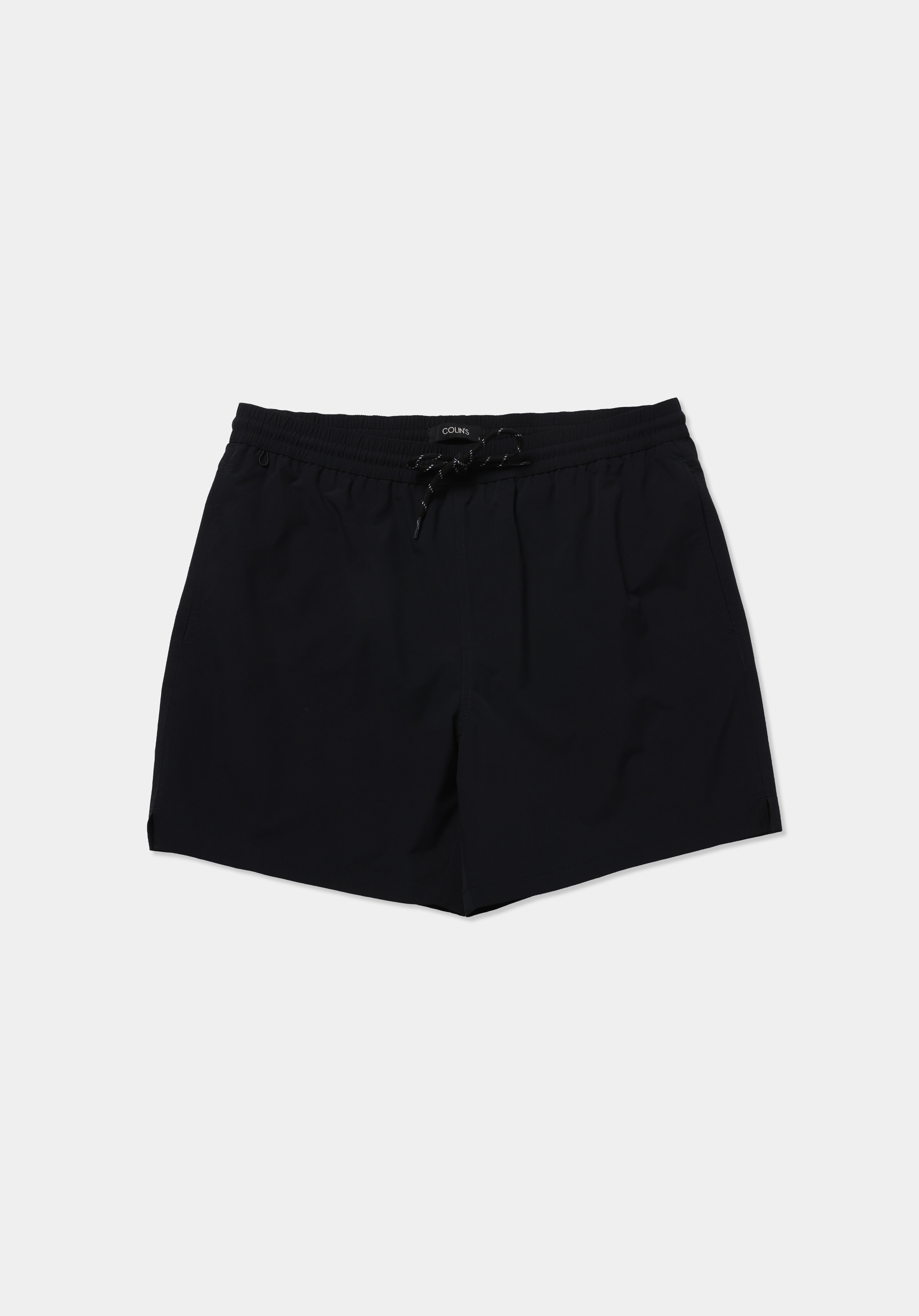 Slim Fit Düz Erkek Siyah Deniz Şortu