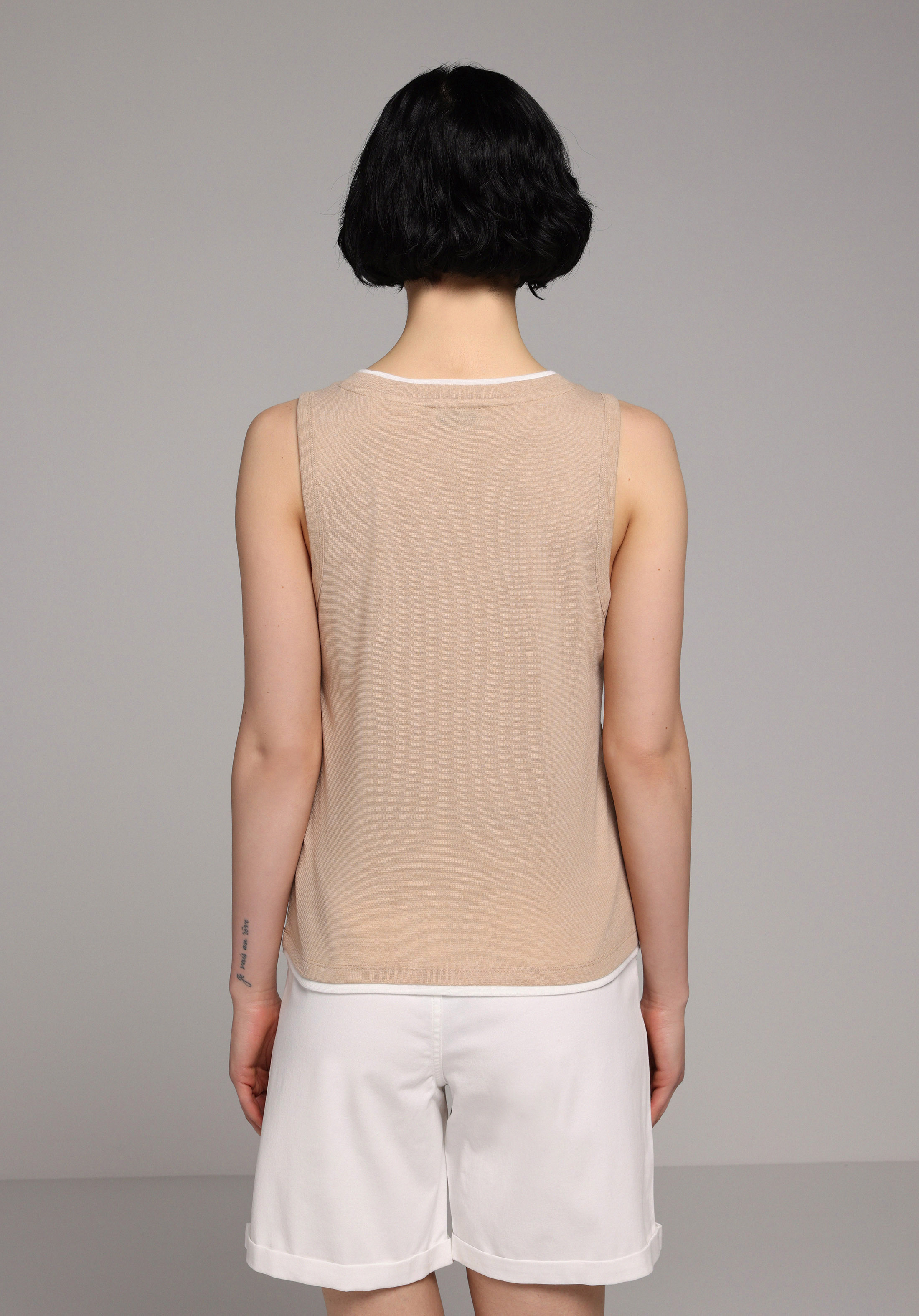 Slim Fit   Kadın Bej Atlet