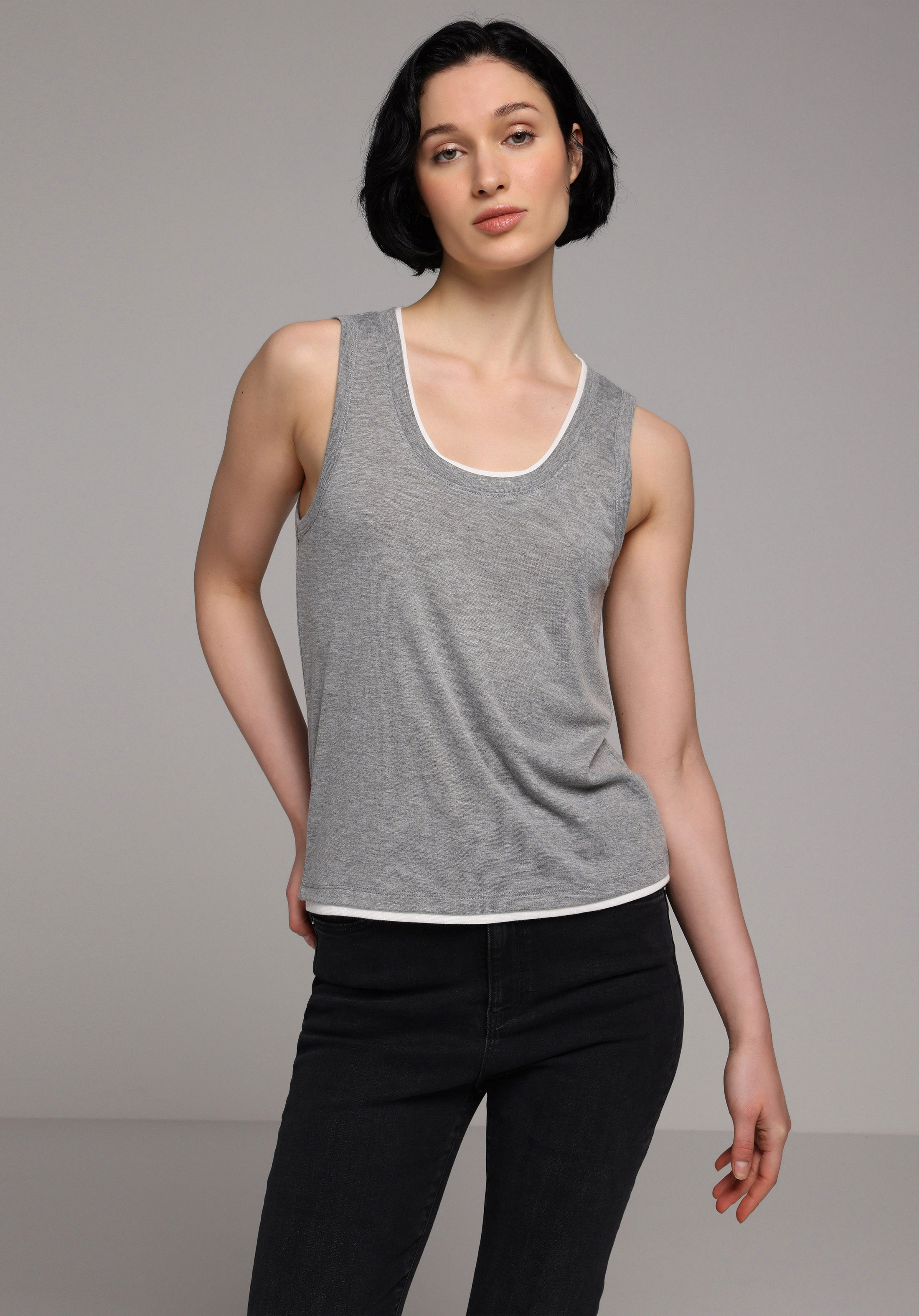 Slim Fit   Kadın Gri Atlet