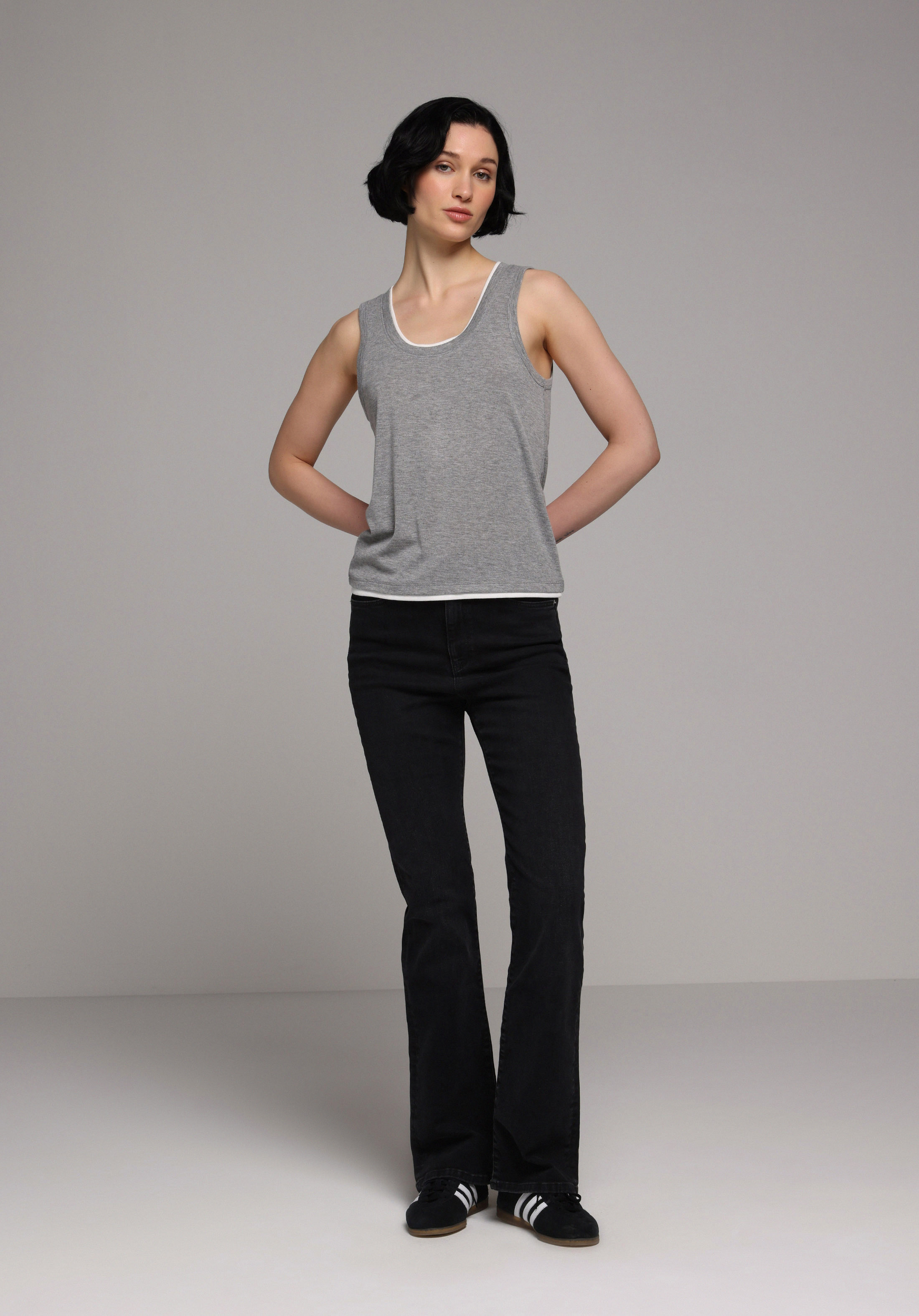 Slim Fit   Kadın Gri Atlet