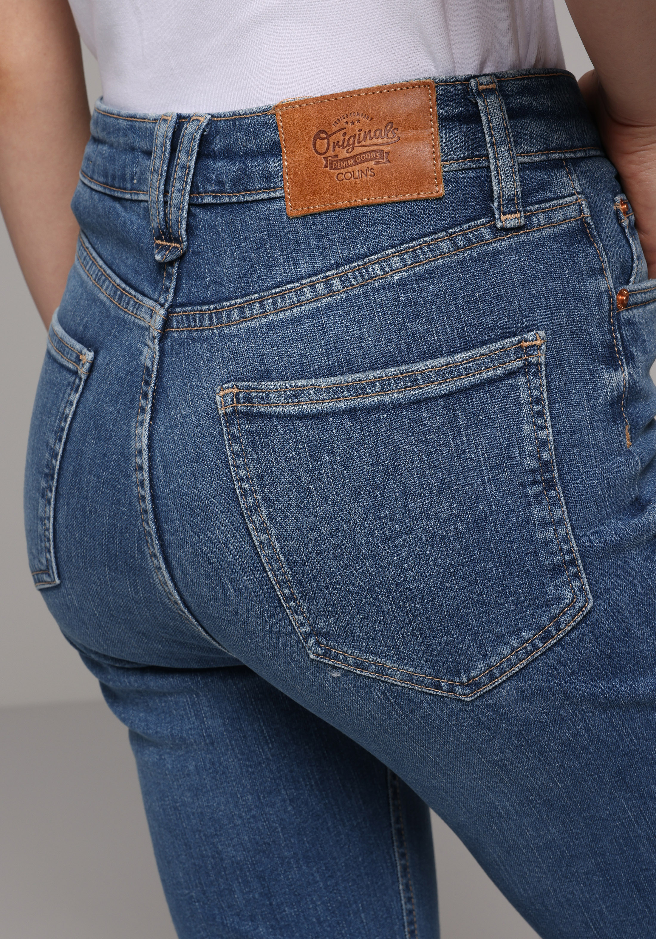 Regular Fit   Kadın Mid İndigo Denim Jean Pantolon