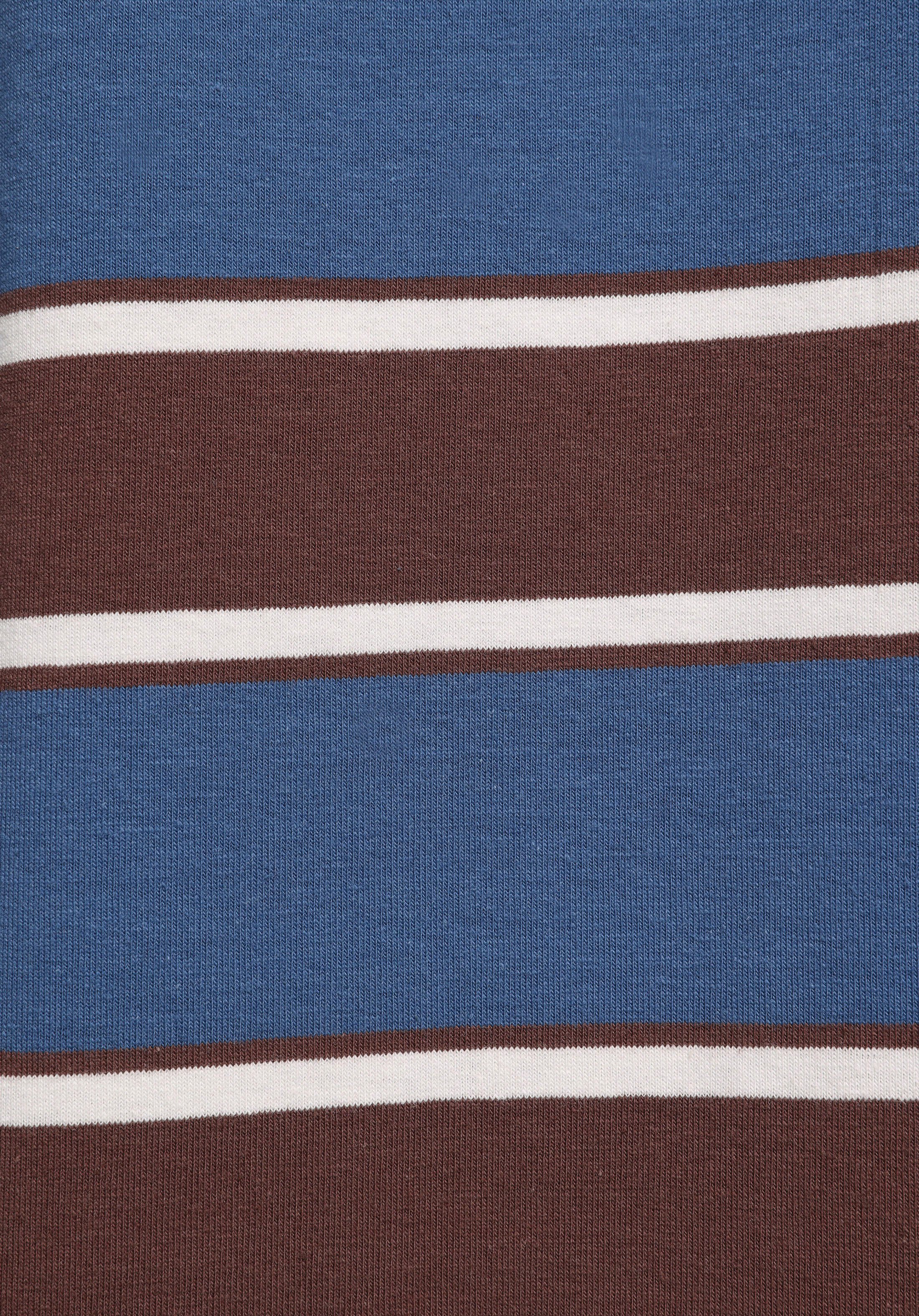 Regular Fit Polo Yaka Çizgili Kadın Lacivert Kısa Kol Tişört