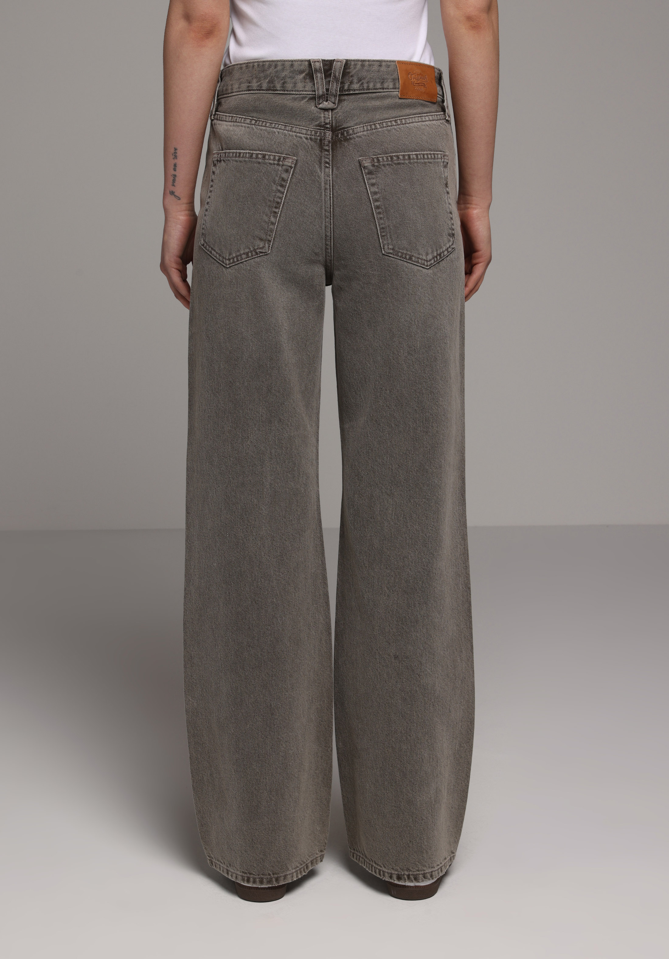 Regular Fit   Kadın Over Dyed Denim Jean Pantolon