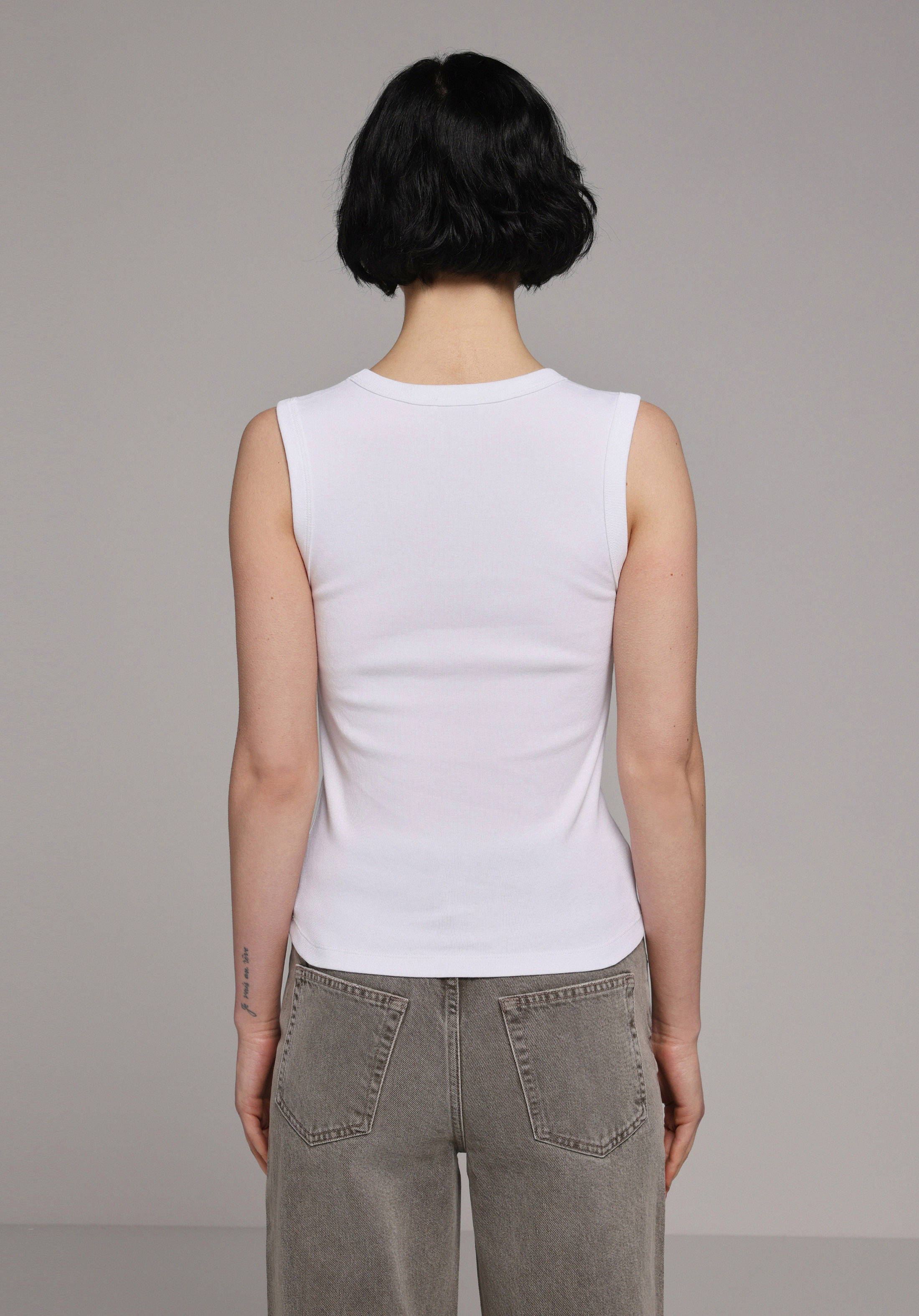 Slim Fit   Kadın Beyaz Atlet