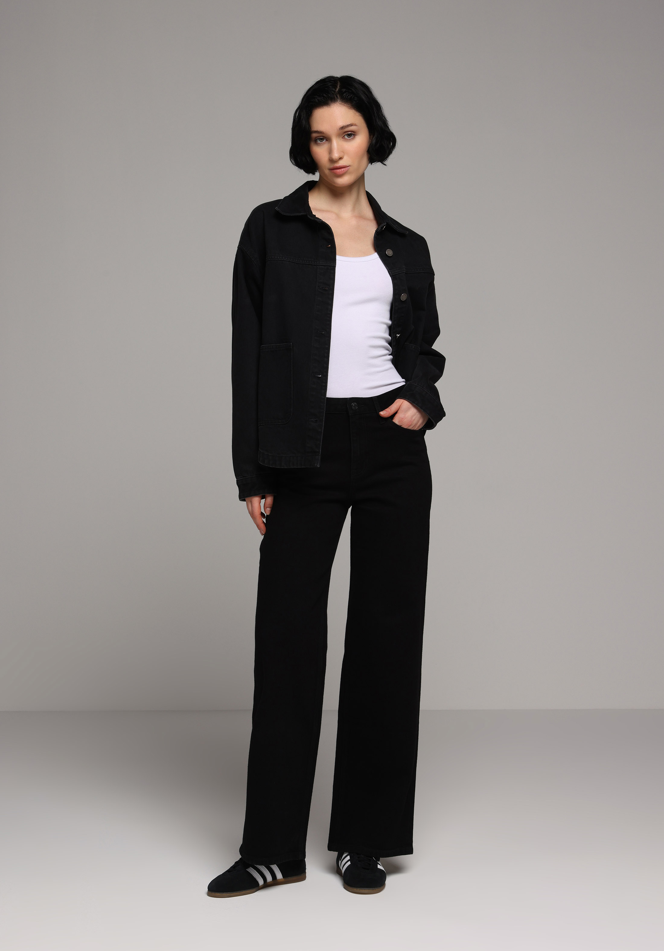 Regular Fit   Kadın Black Black Denim Jean Pantolon