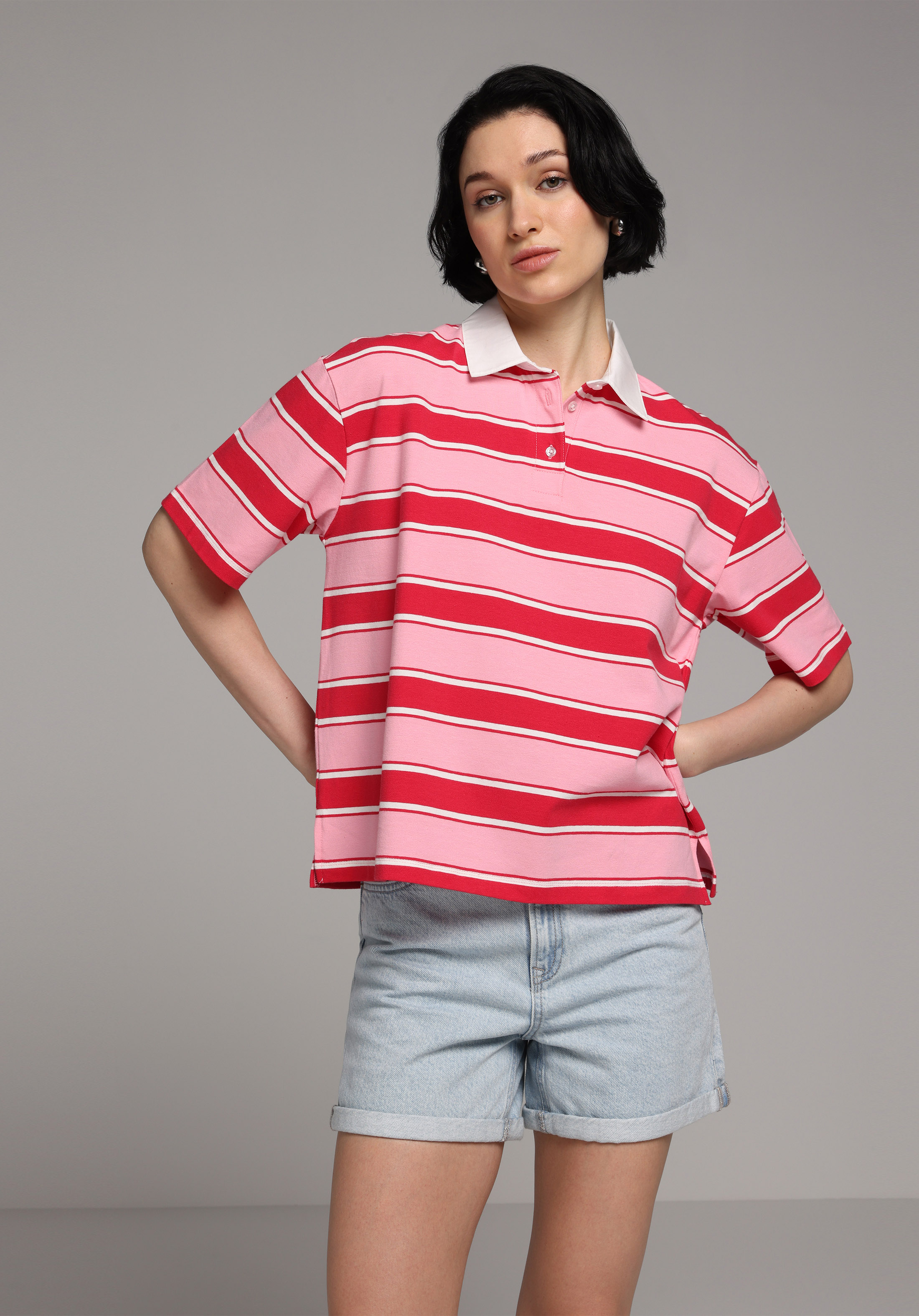 Mom Fit Yüksel Bel Düz Kadın Bleach İndigo Denim Jean Şort