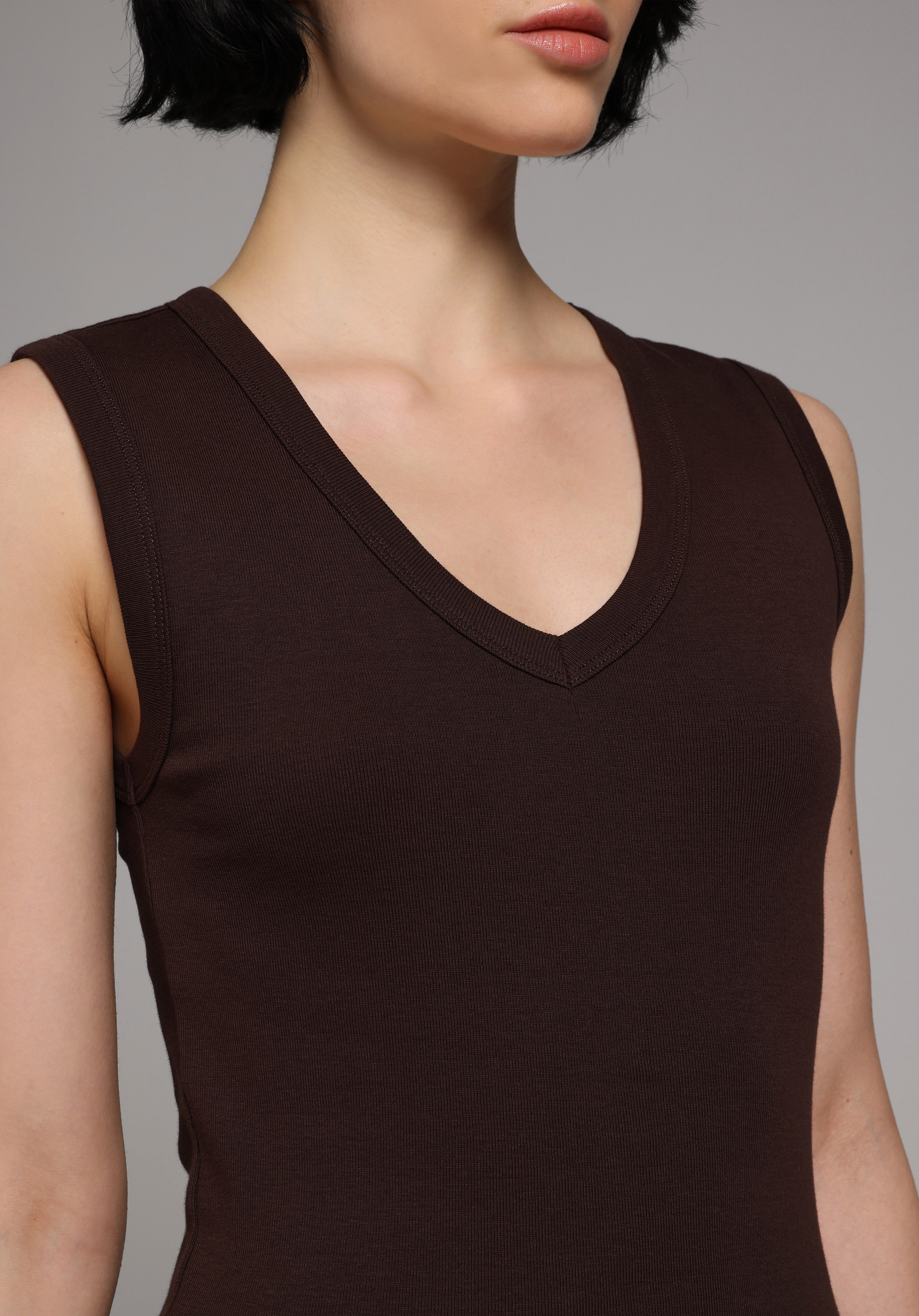 Slim Fit   Kadın Kahverengi Atlet