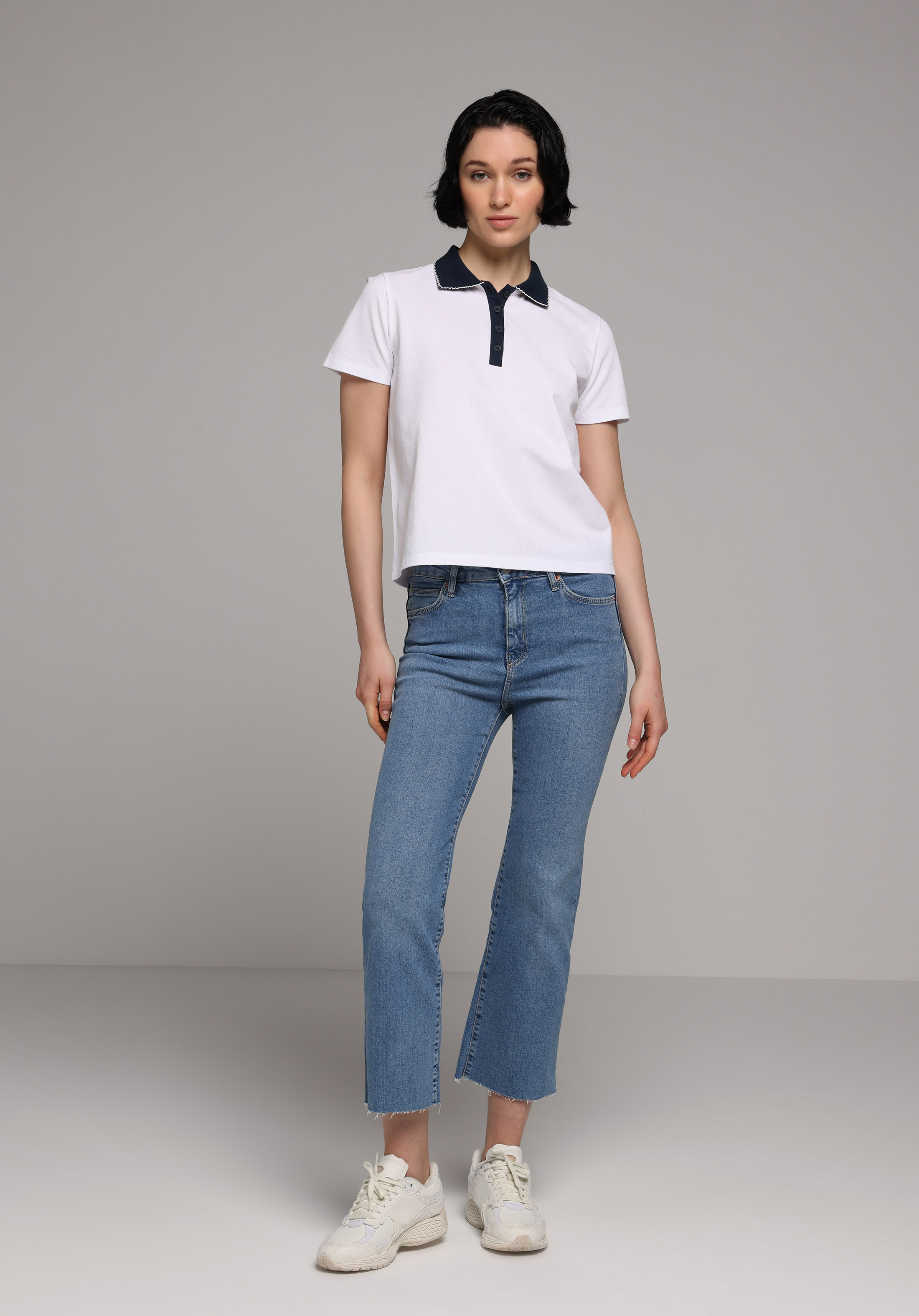 Slim Fit   Kadın Mid İndigo Denim Jean Pantolon