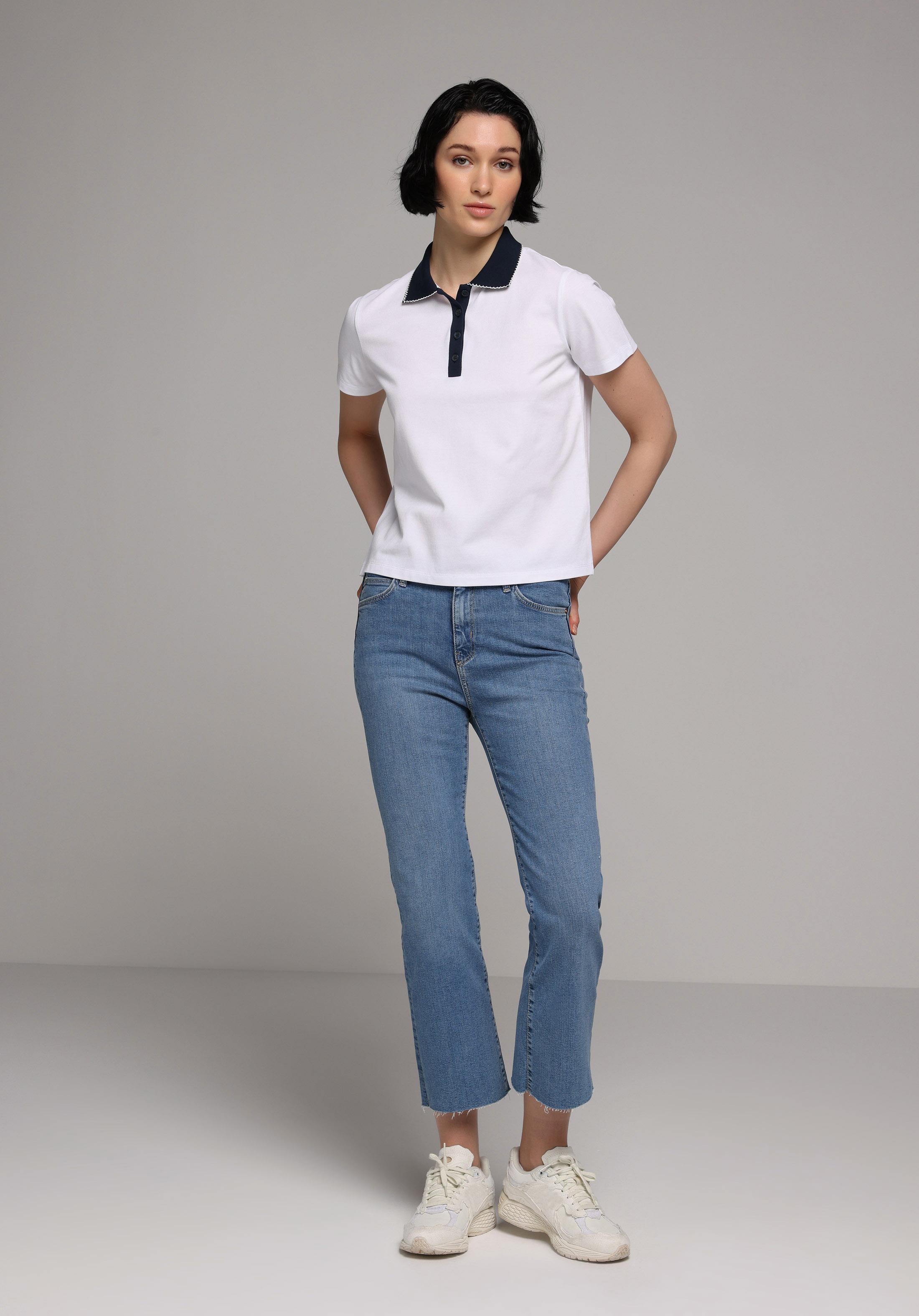 Slim Fit   Kadın Mid İndigo Denim Jean Pantolon