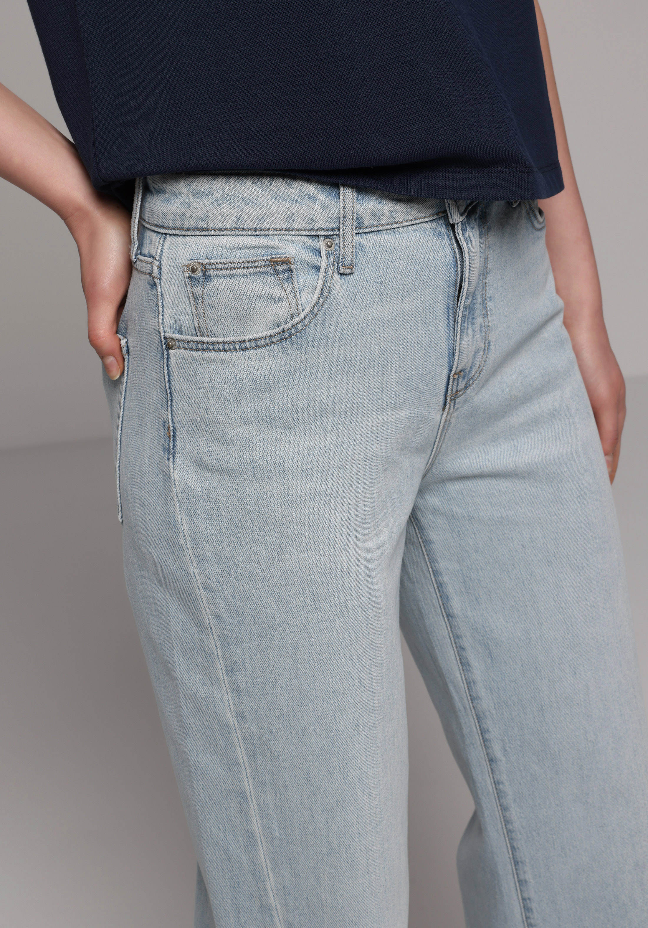 Regular Fit   Kadın Light İndigo Denim Jean Pantolon