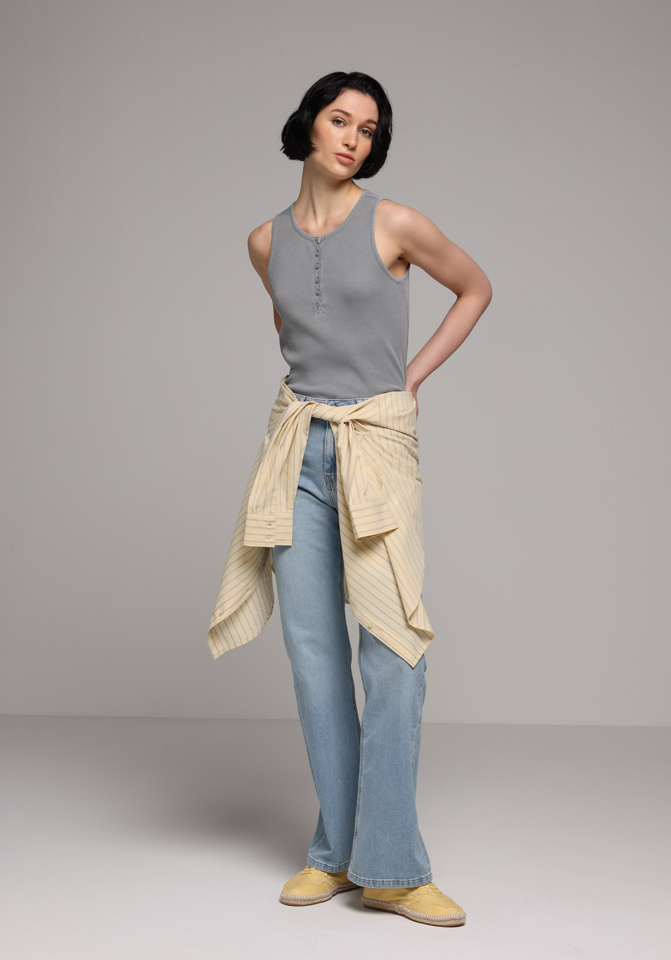 Regular Fit   Kadın Light İndigo Denim Jean Pantolon