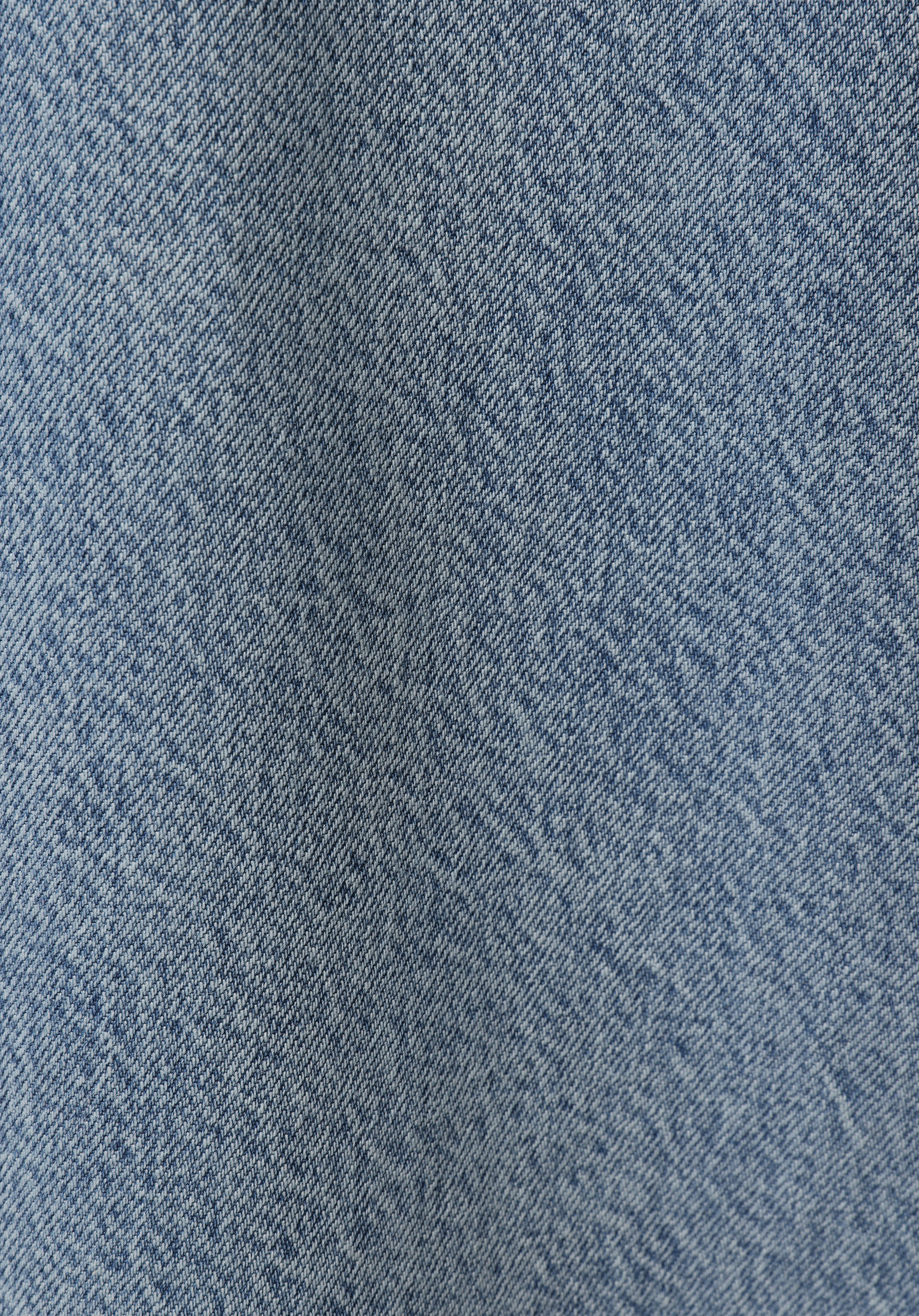 Regular Fit Düz Fermuarlı Kadın Light İndigo Denim Etek