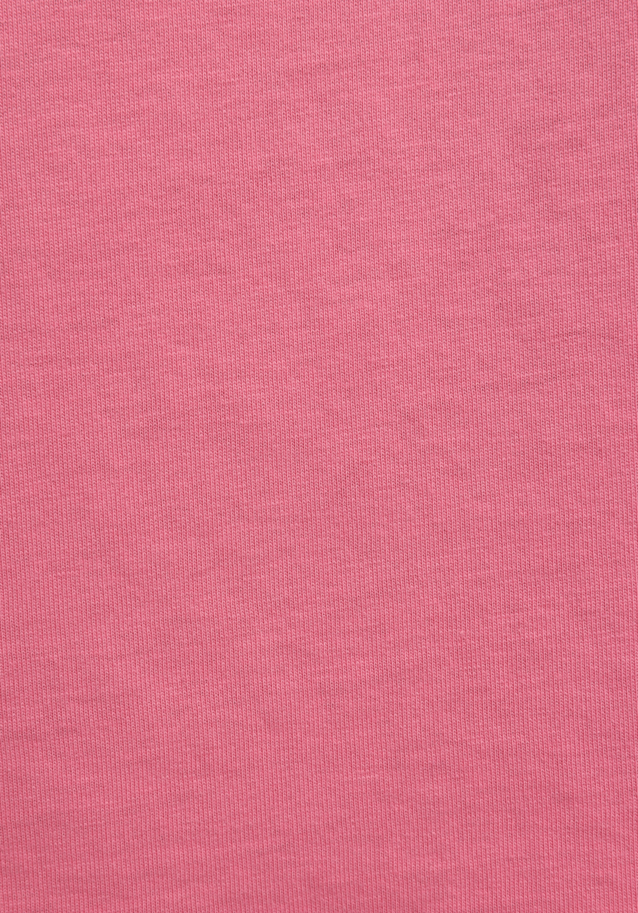 Relax Fit Yuvarlak Yaka Baskılı Kadın Pembe Kısa Kol Tişört