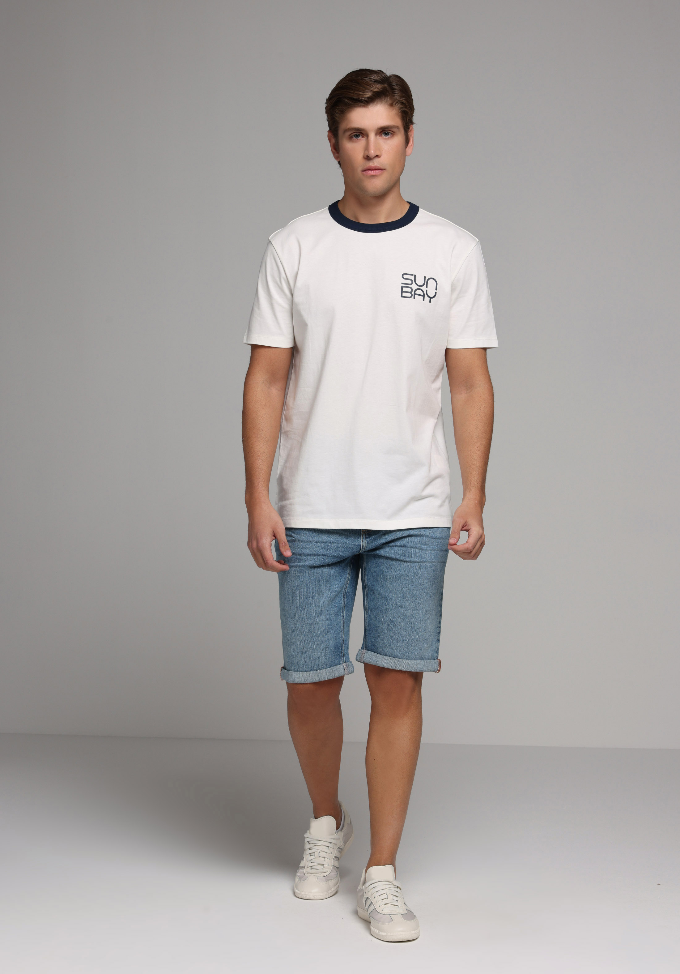 Regular Fit Yuvarlak Yaka Düz Erkek Beyaz Kısa Kol Tişört