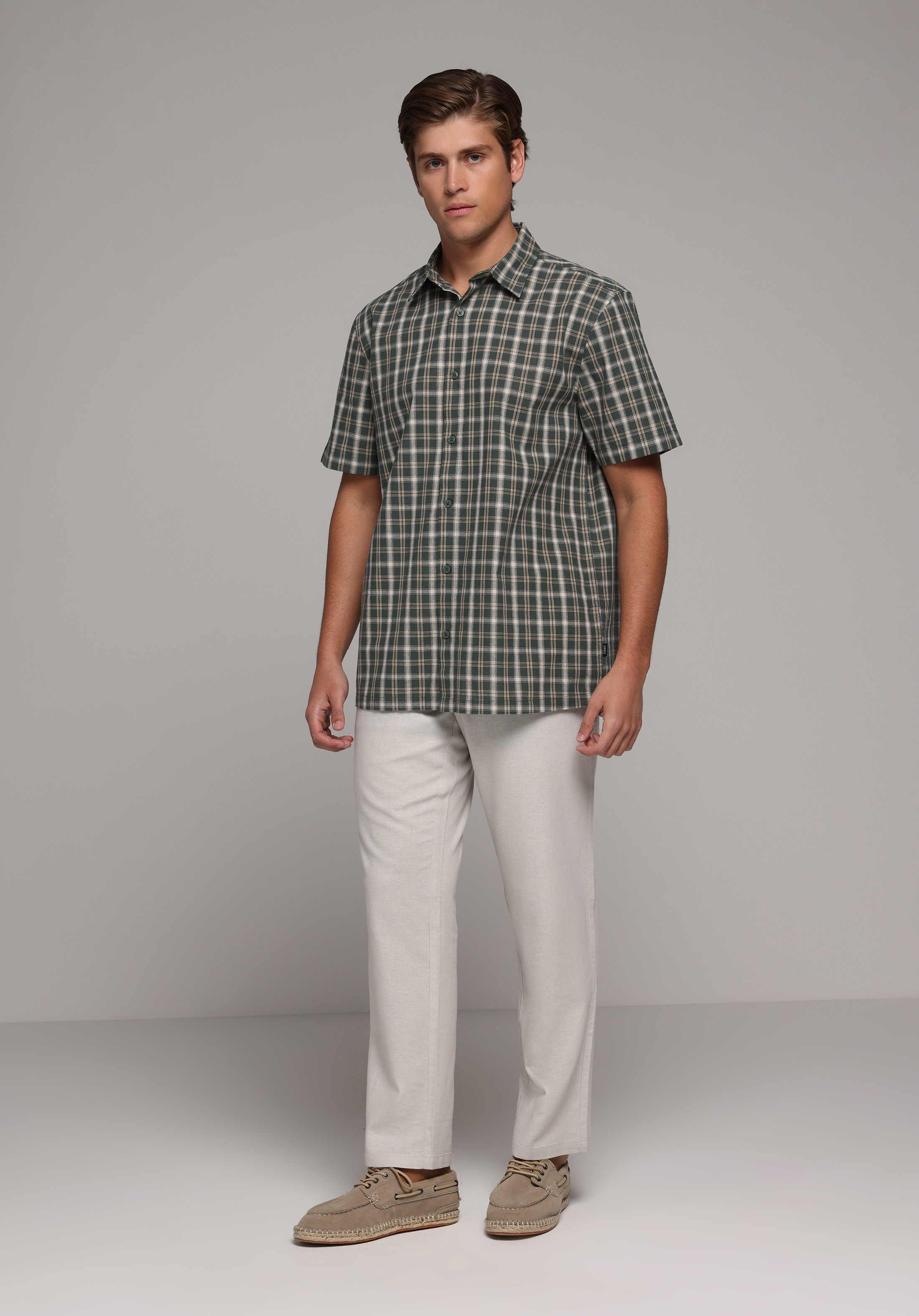Regular Fit Orta Bel Düz Paça Erkek Taş  Pantolon