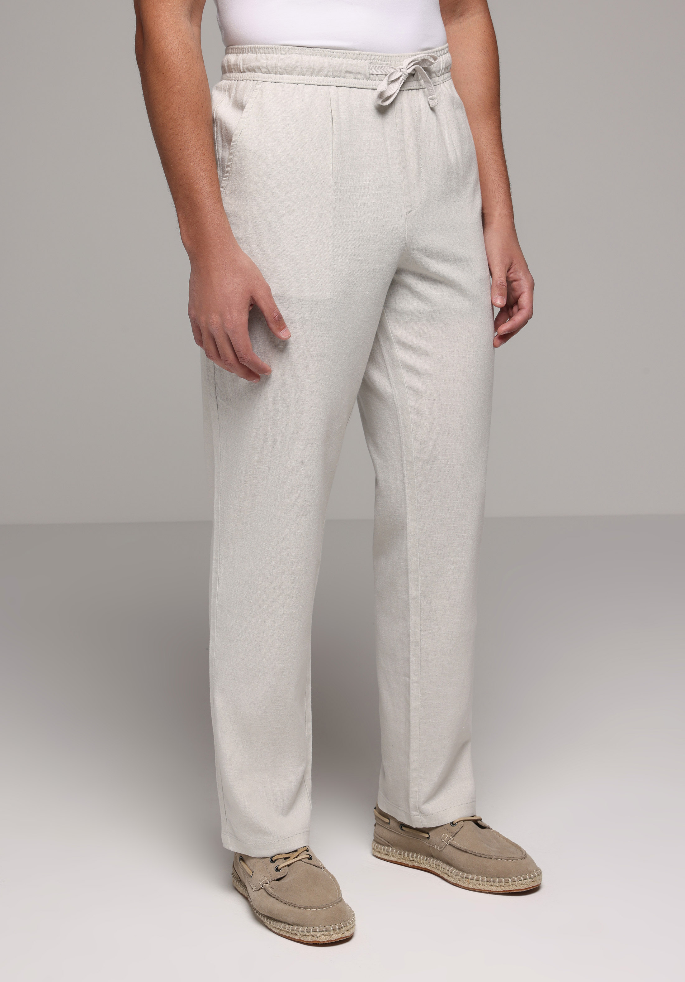 Regular Fit Orta Bel Düz Paça Erkek Taş  Pantolon