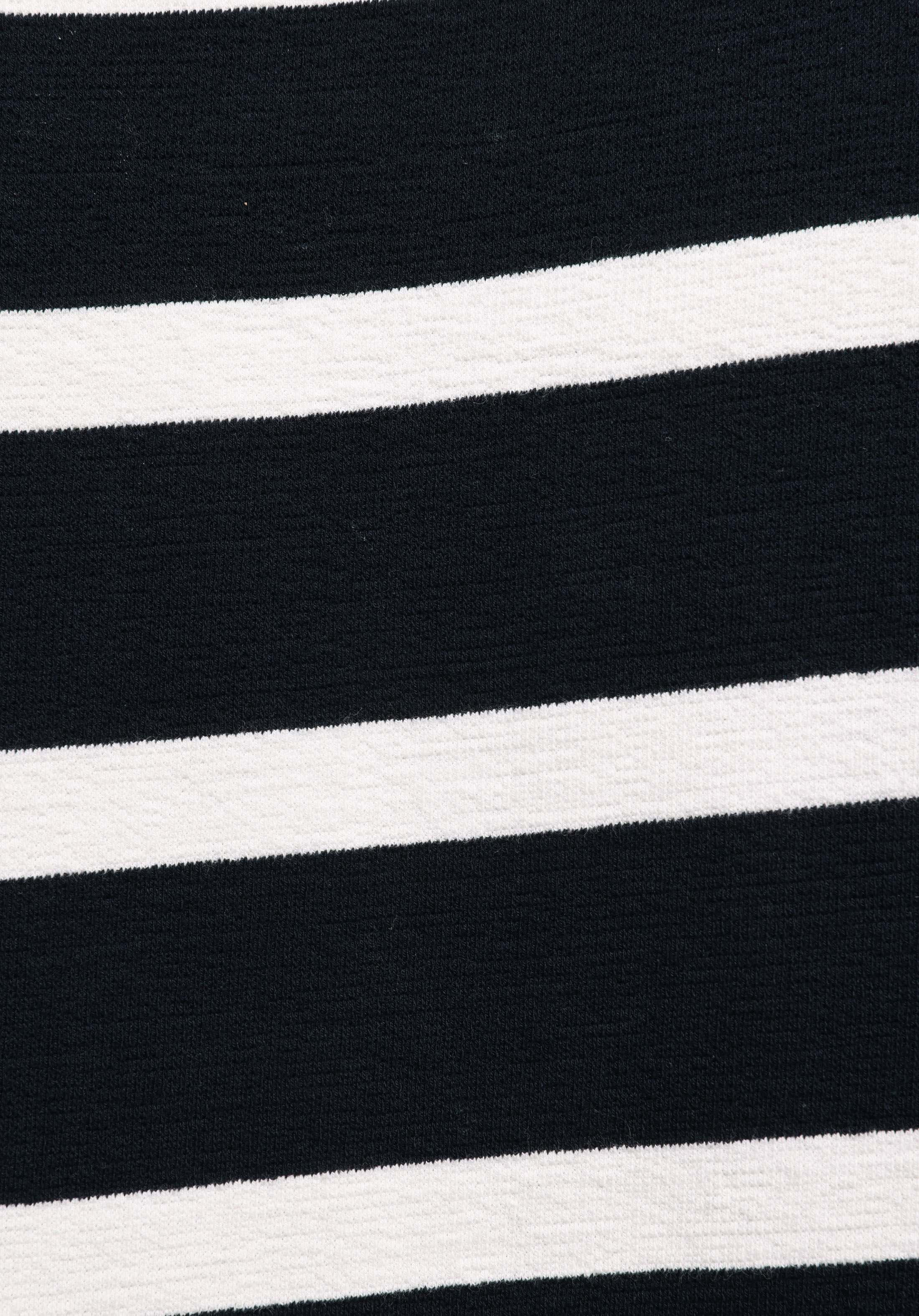 Comfort Fit Yuvarlak Yaka Çizgili Erkek Lacivert Kısa Kol Tişört