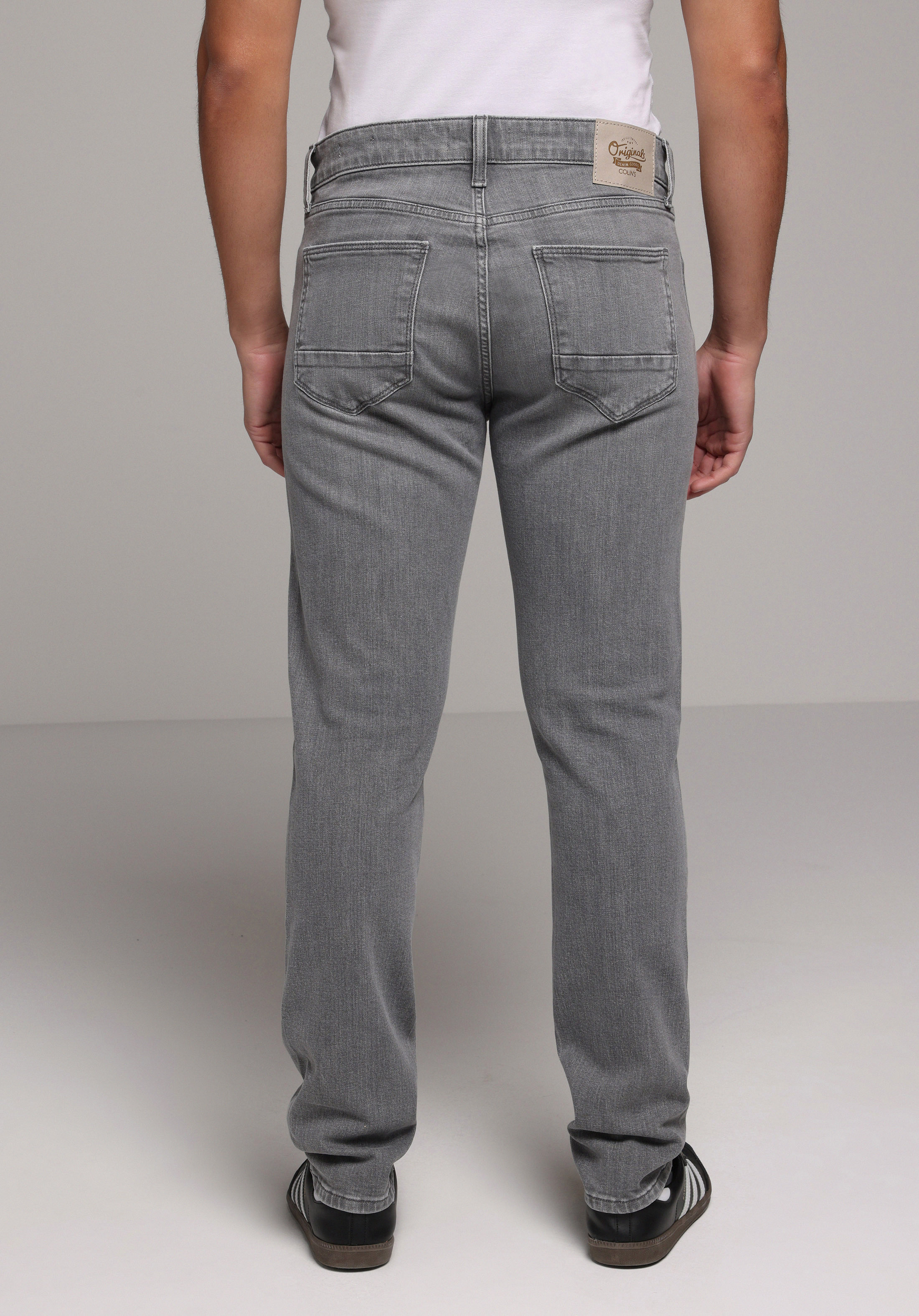 Slim Fit   Erkek Grey Denim Jean Pantolon