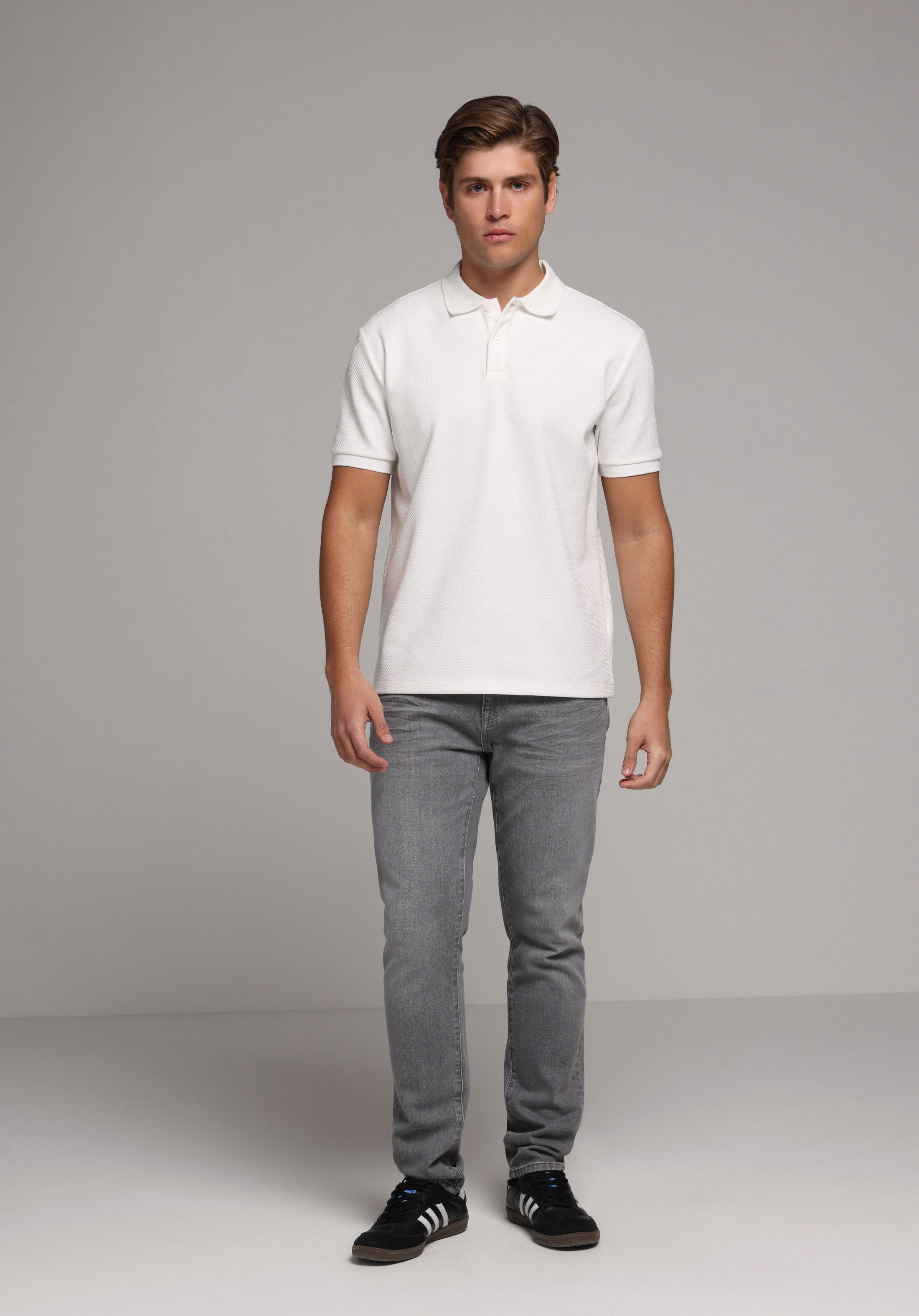 Slim Fit   Erkek Grey Denim Jean Pantolon