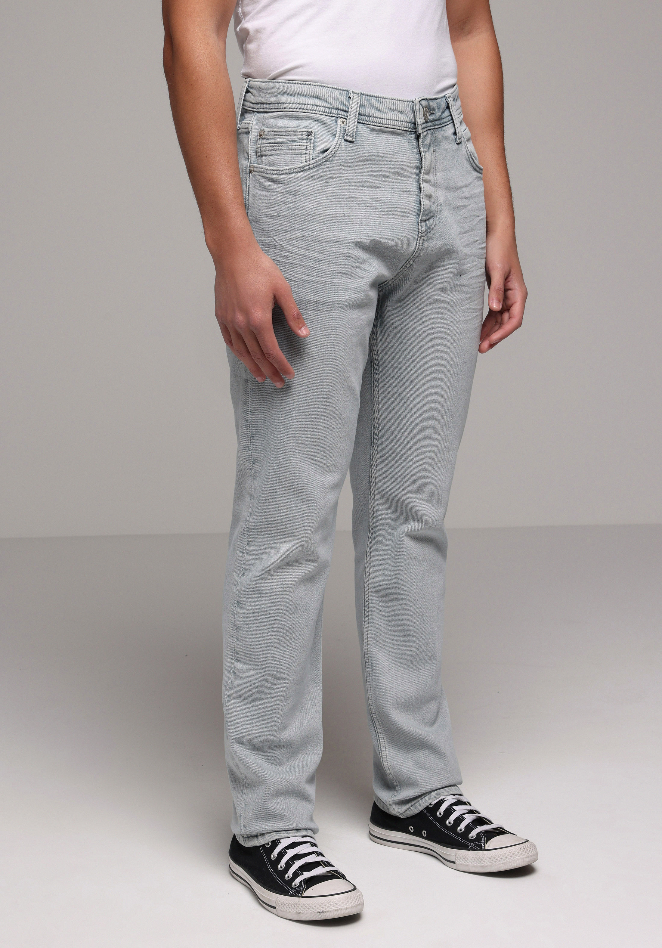 Straight Fit   Erkek Light İndigo Denim Jean Pantolon