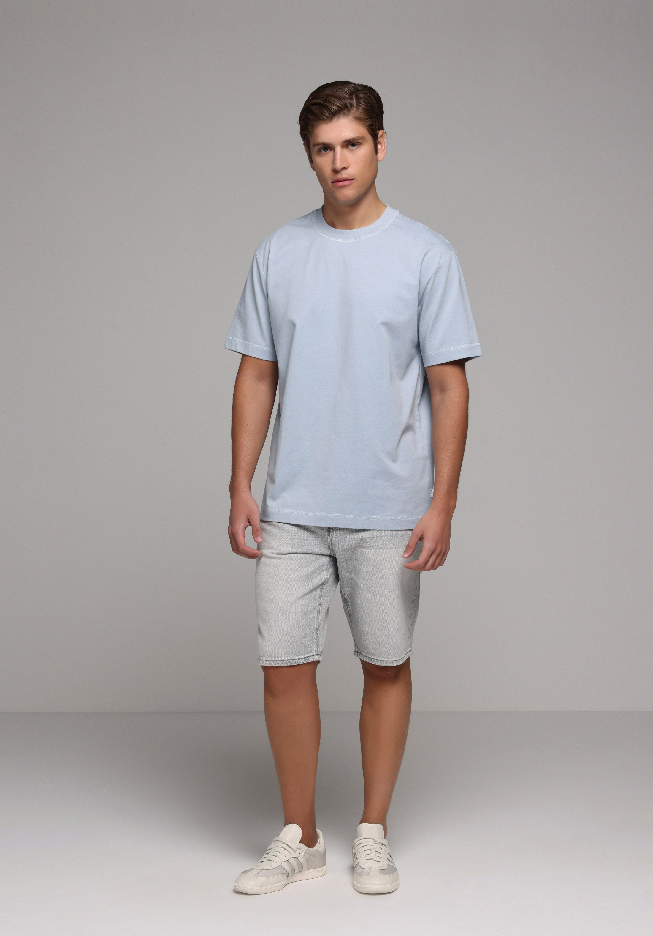 Regular Fit Orta Bel Düz Erkek Black Denim Jean Şort