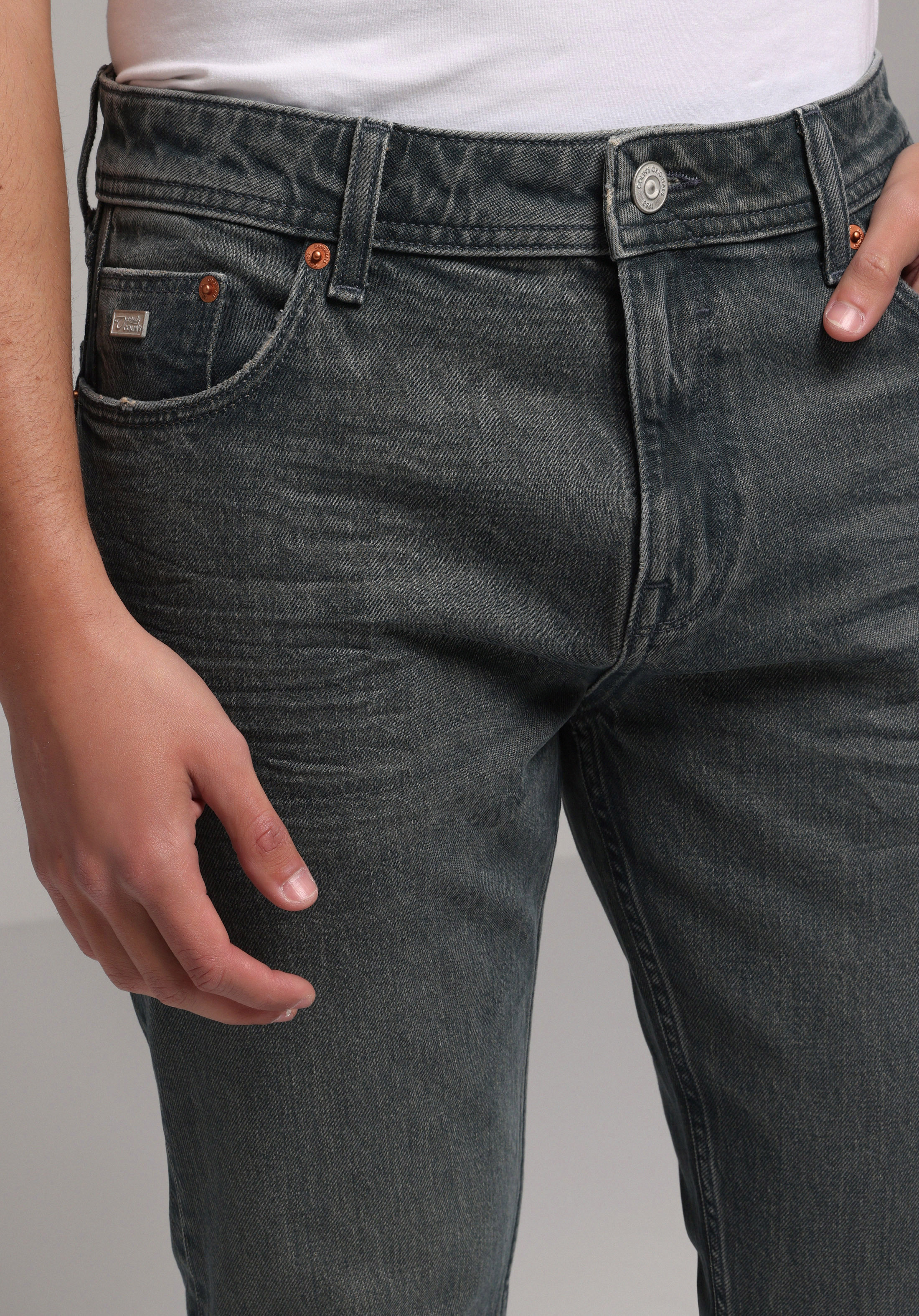 Regular Fit   Erkek Over Dyed Denim Jean Pantolon