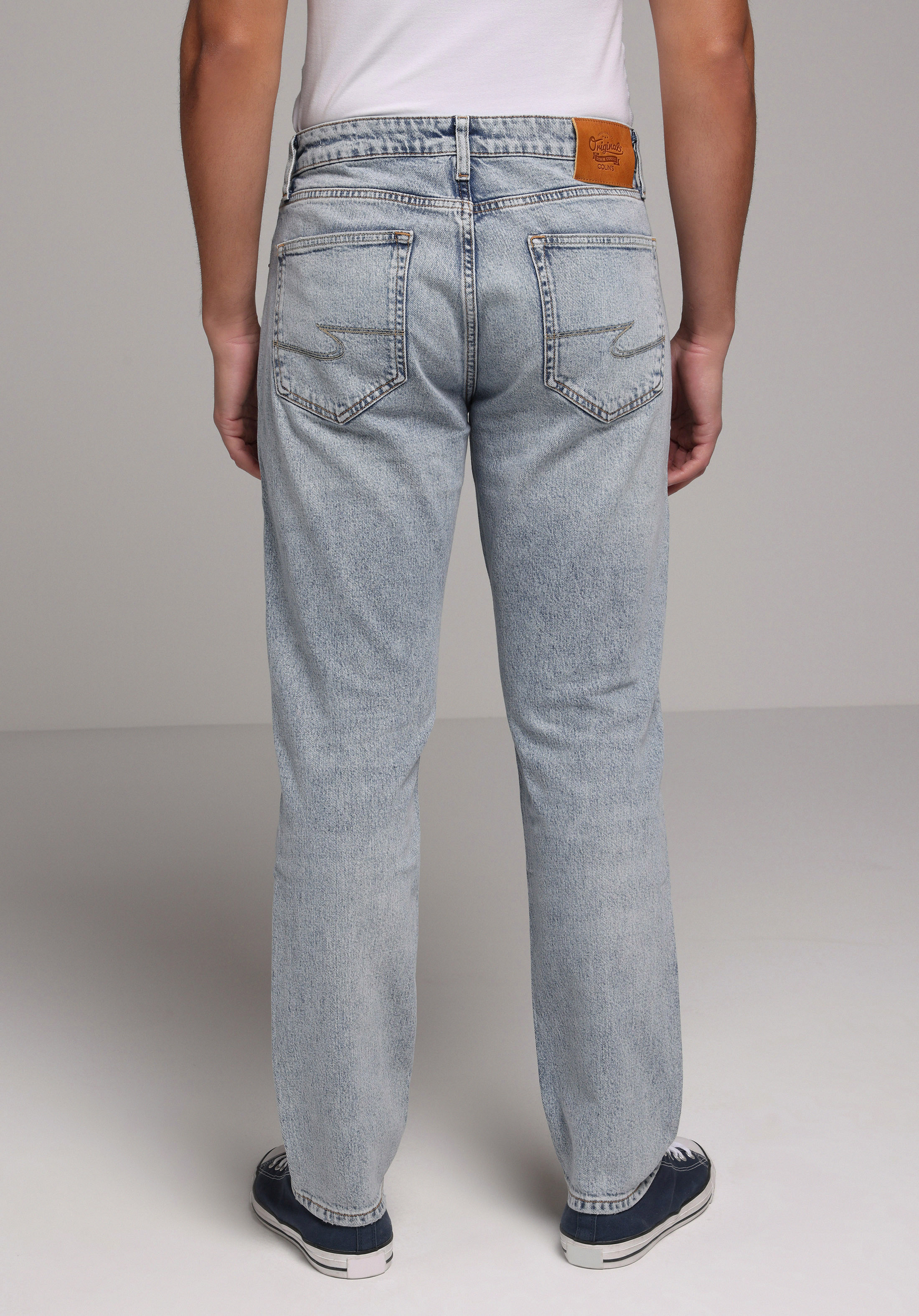 Regular Fit   Erkek Light İndigo Denim Jean Pantolon