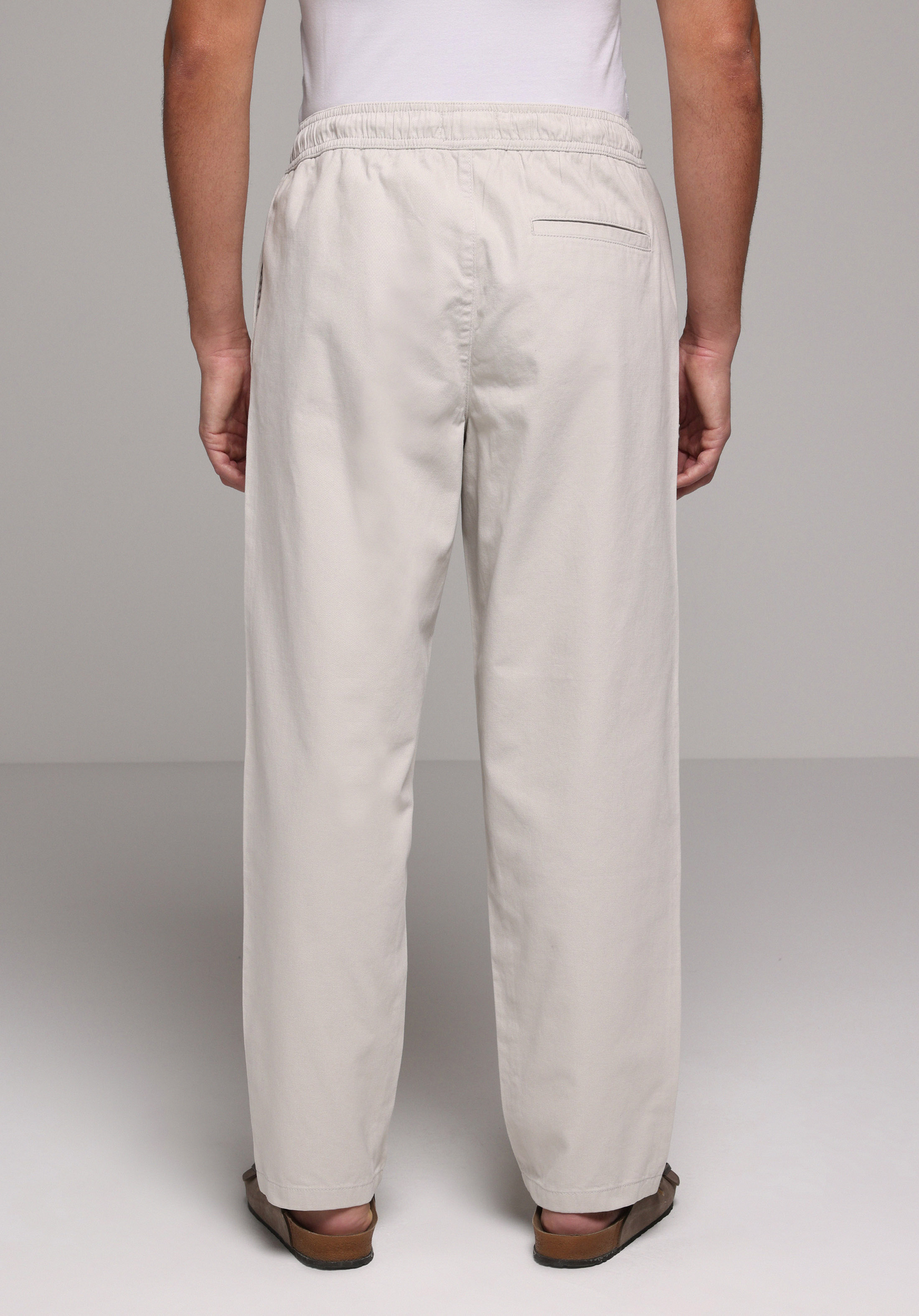 Regular Fit Orta Bel Düz Paça Erkek Taş  Pantolon