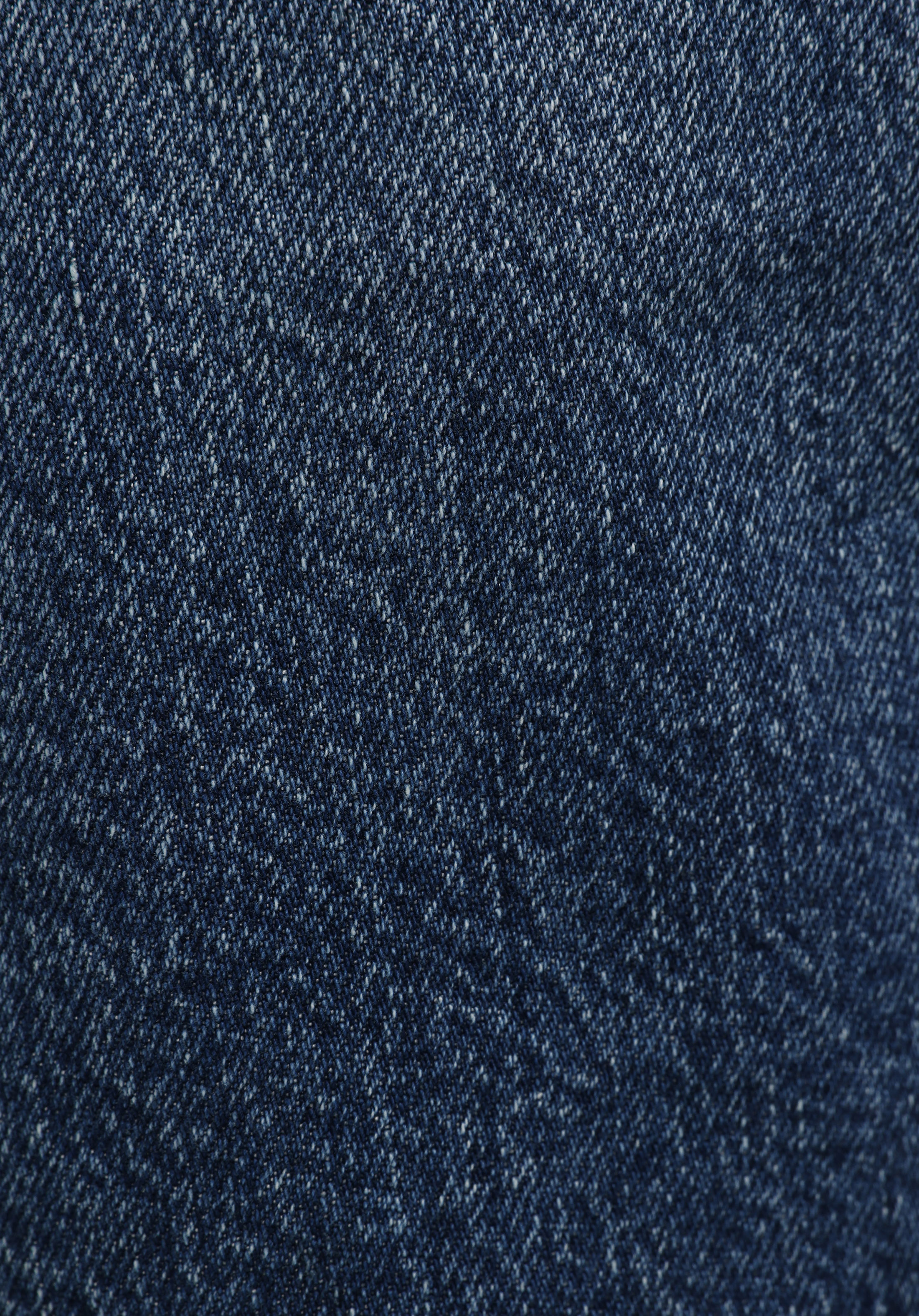 Regular Fit Orta Bel Düz Erkek Mid İndigo Denim Jean Şort