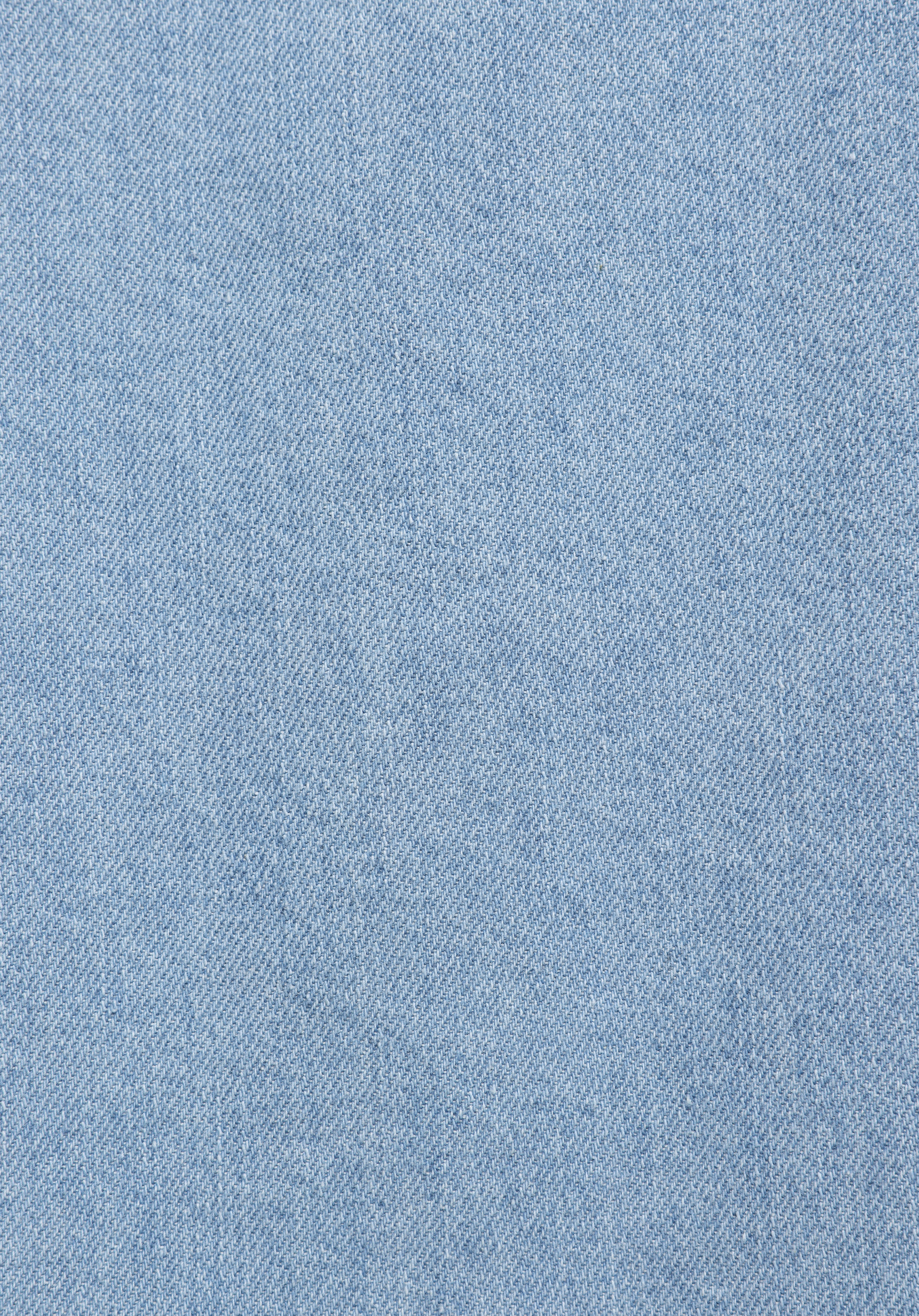 Regular Fit Klasik Yaka Düz Erkek Light İndigo Denim Kısa Kol Gömlek