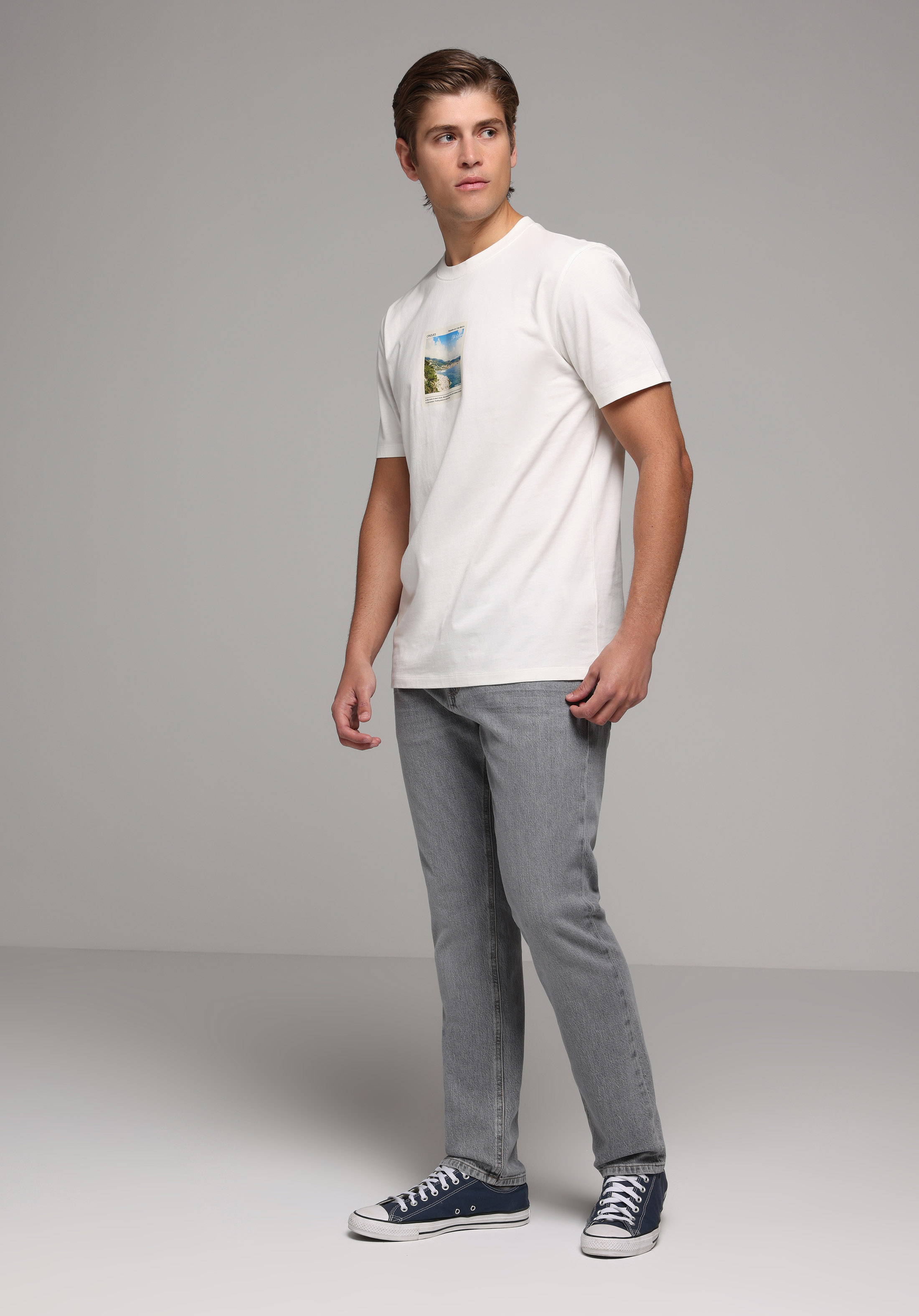 Regular Fit   Erkek Grey Denim Jean Pantolon