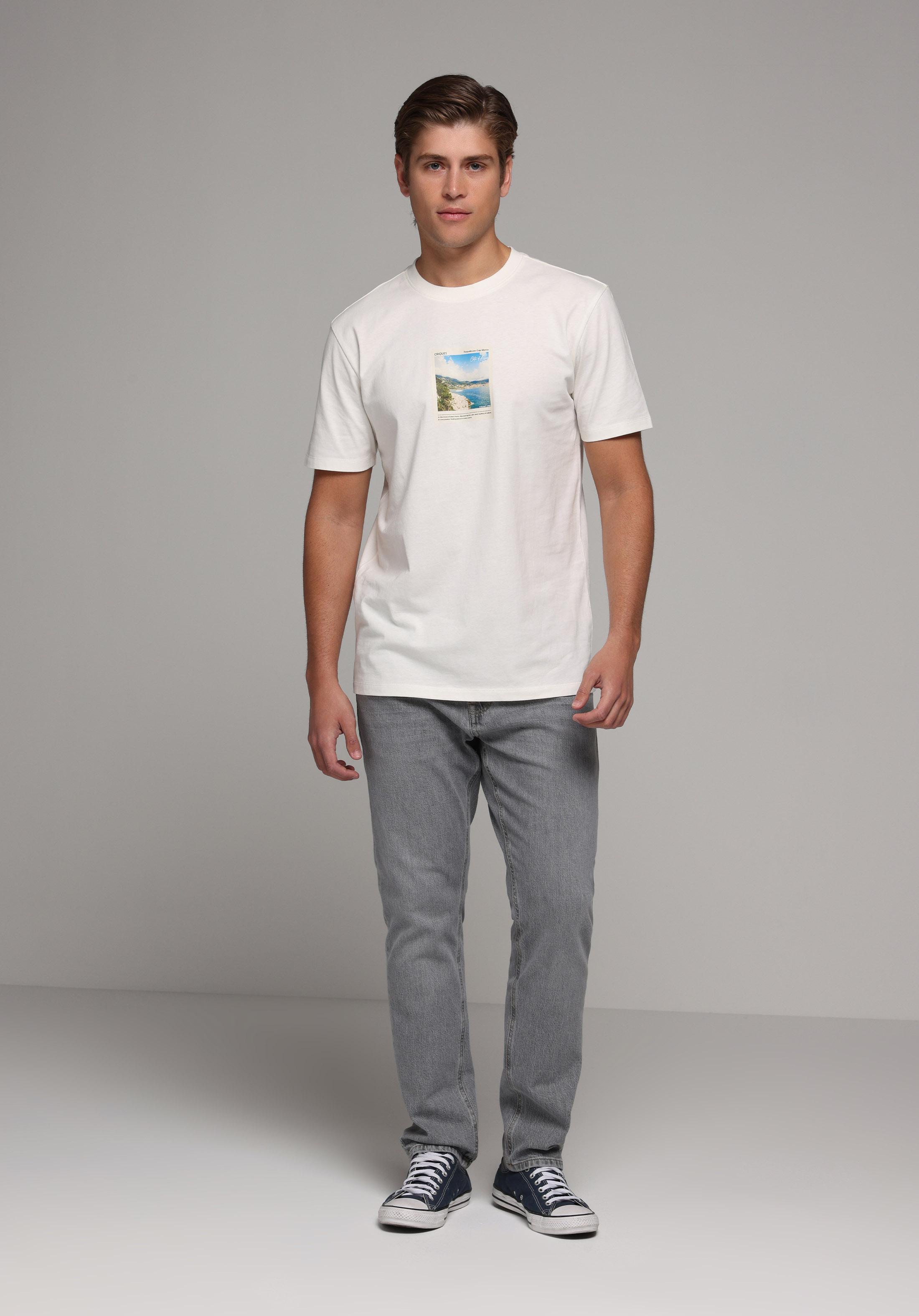 Regular Fit   Erkek Grey Denim Jean Pantolon