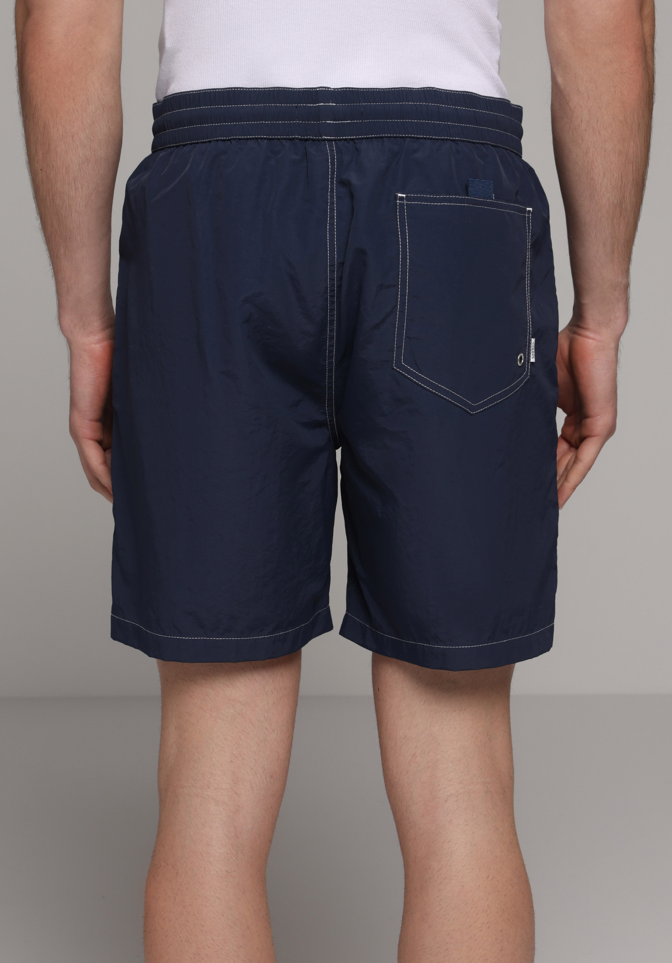 Slim Fit Düz Erkek Lacivert Deniz Şortu