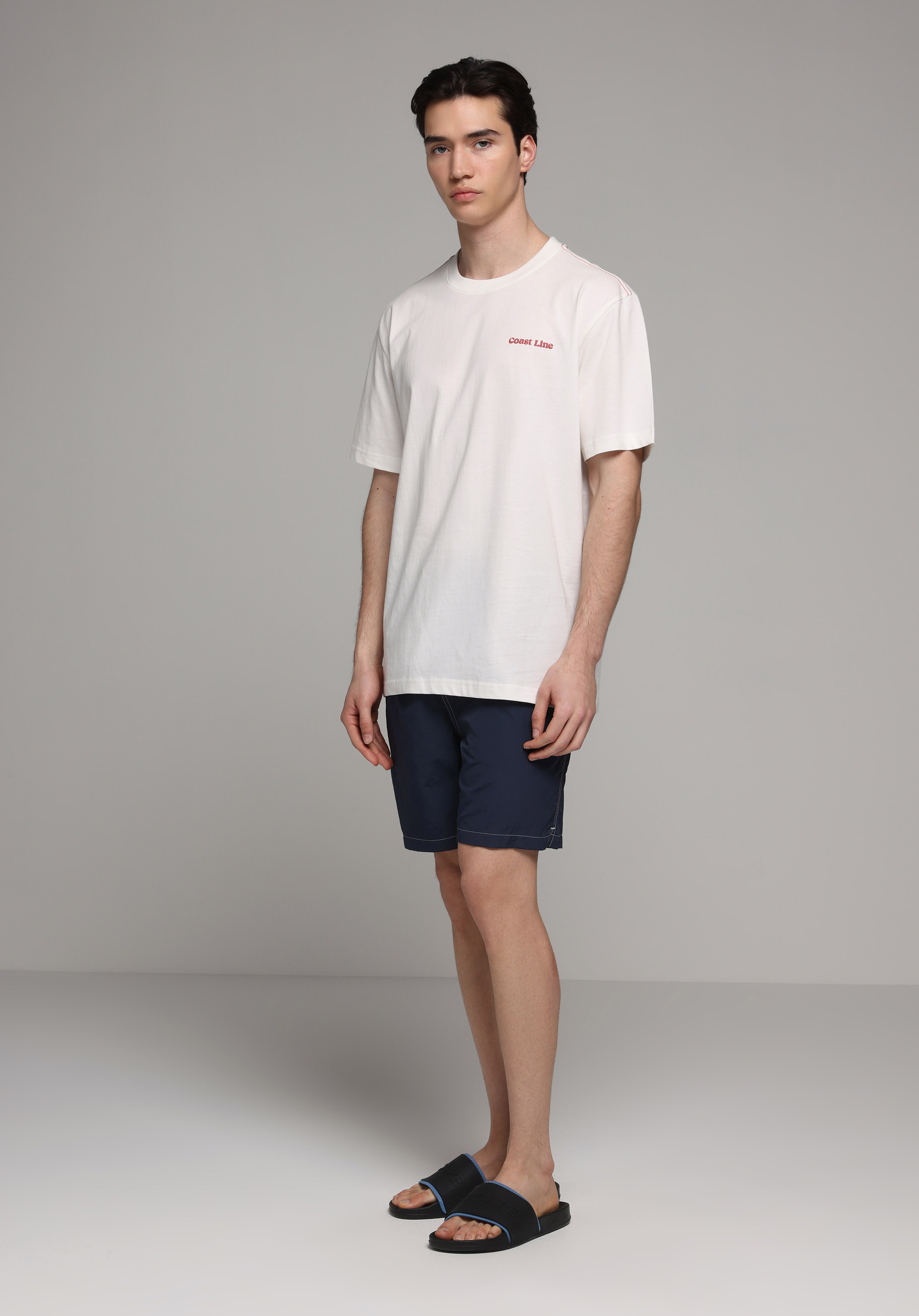 Slim Fit Düz Erkek Lacivert Deniz Şortu