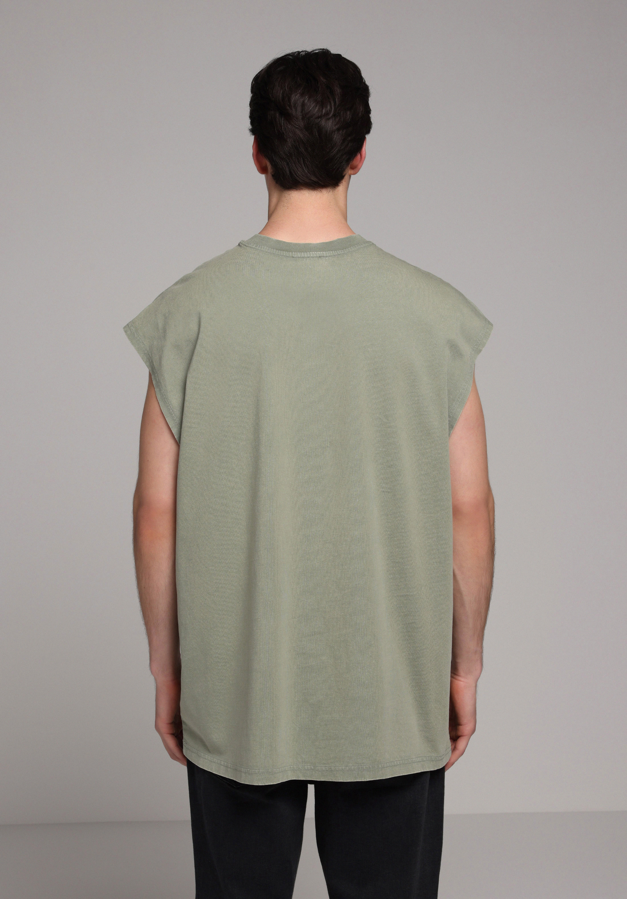 Oversize Fit   Erkek Yeşil Atlet