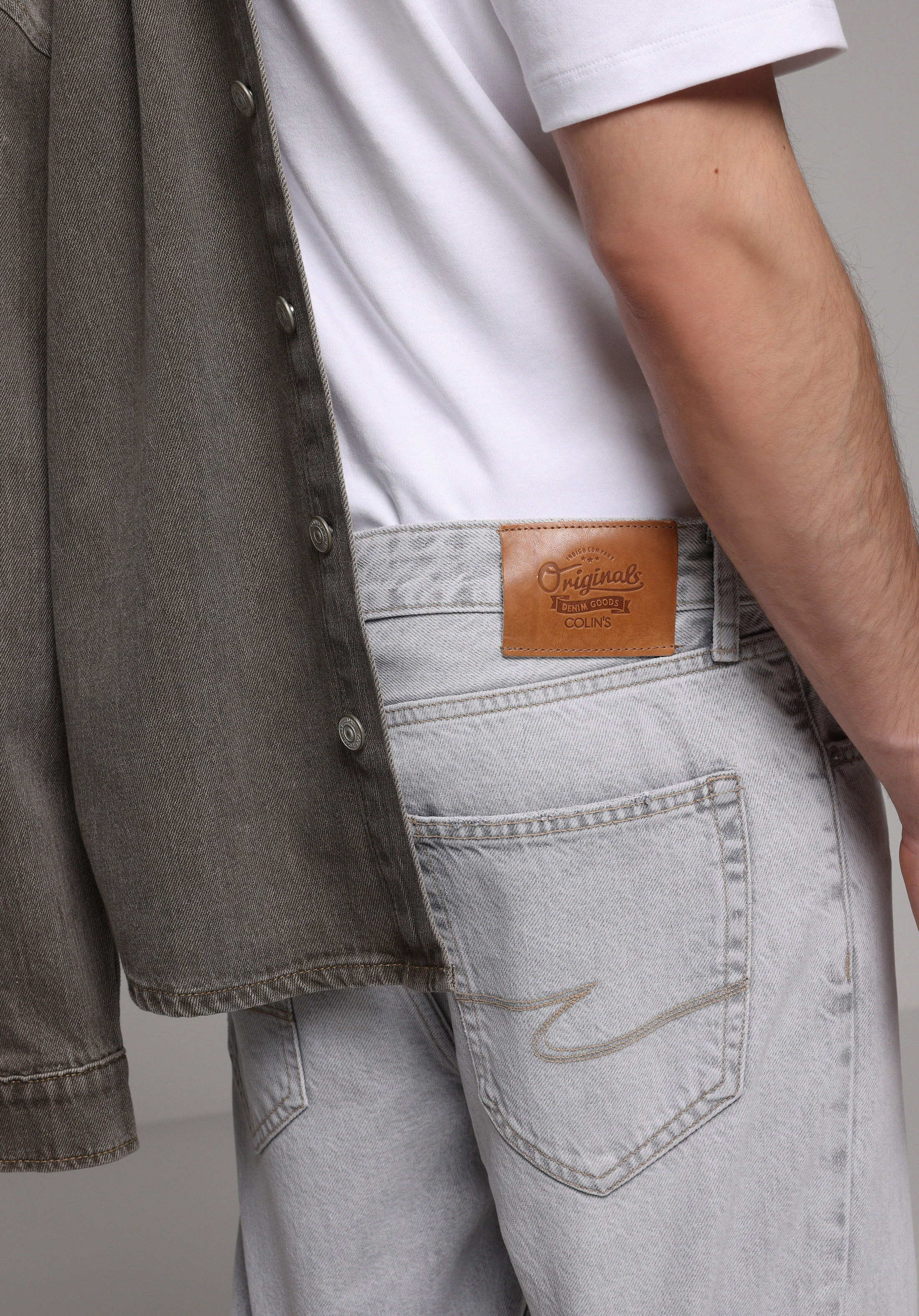 Regular Fit   Erkek Grey Denim Jean Pantolon