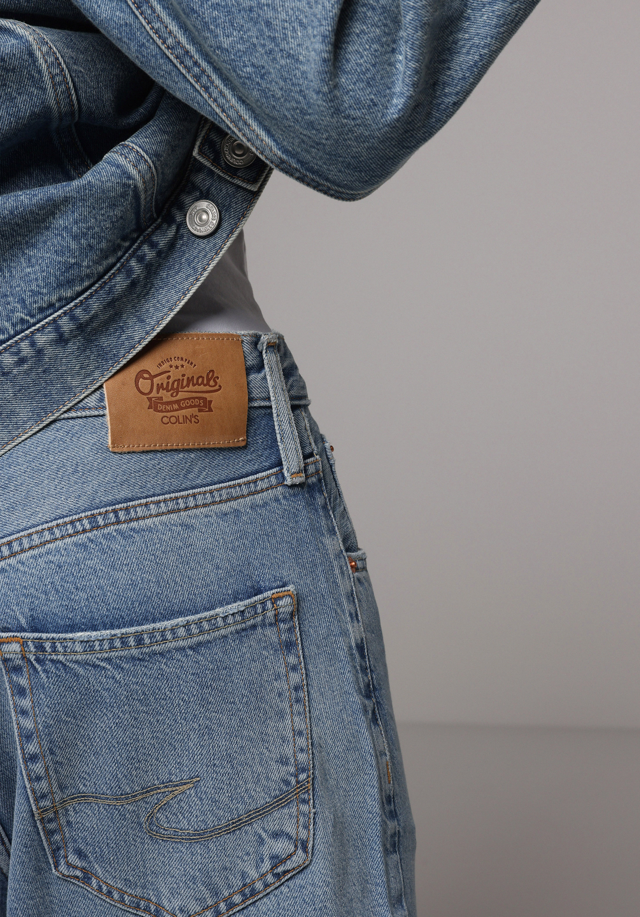 Relaxed Fit   Erkek Mid İndigo Denim Jean Pantolon