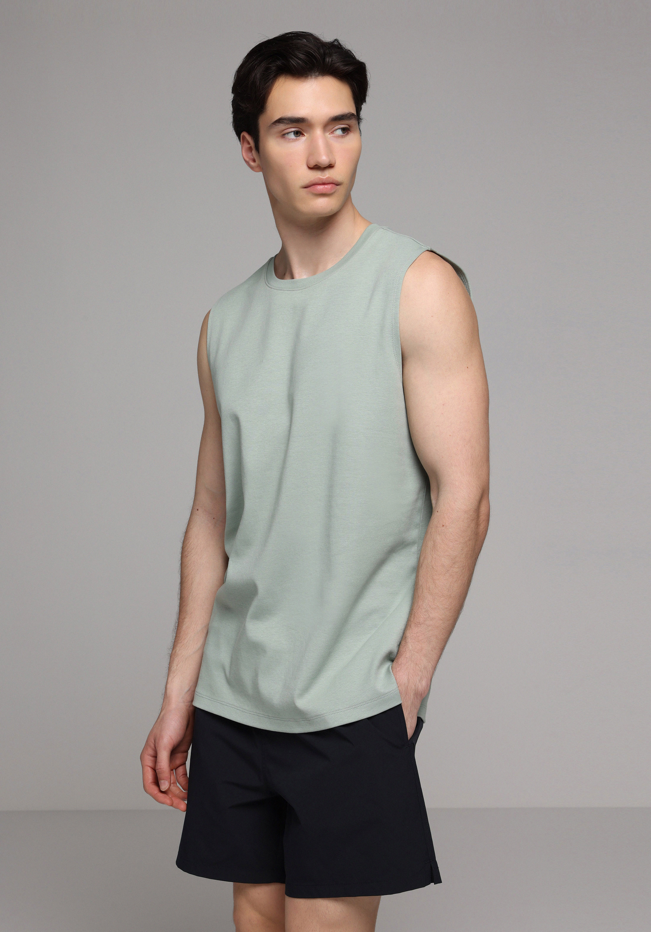 Regular Fit   Erkek Yeşil Atlet